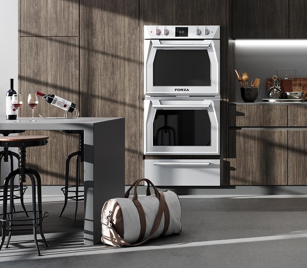 Forzacucina FODP30S 30 Inch Double Dual Convection Electric Wall Oven - Image 2