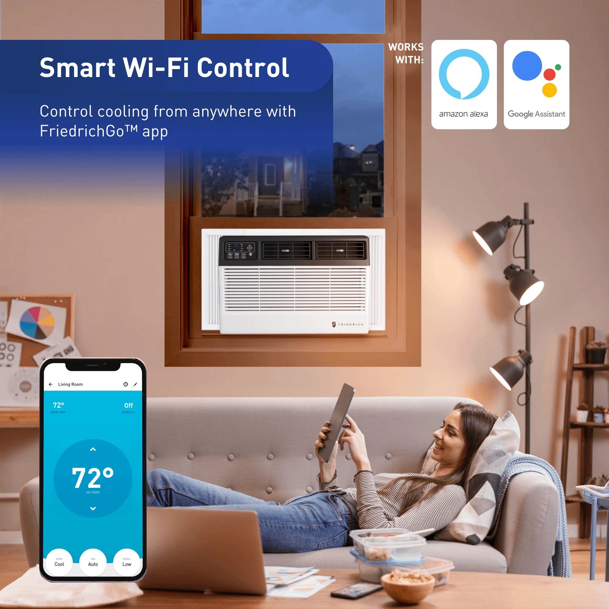 Friedrich CCW06B10C Friedrich Chill Premier 6,000 Btu 115V Smart Window/Wall Air Conditioner - Cool Only - Image 7
