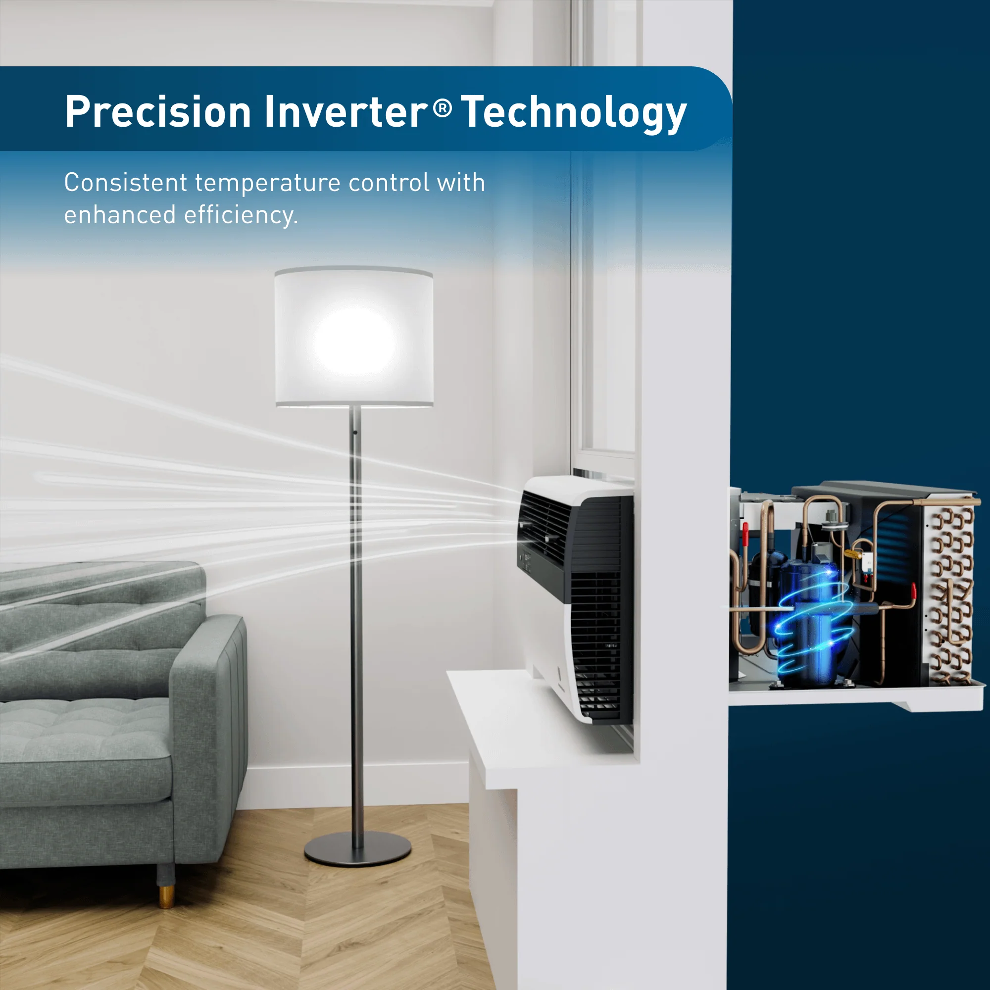 Friedrich KCVM14B10A Friedrich K Hl Inverter 14,000 Btu 115V Smart Window/Wall Air Conditioner - Cool Only - Image 7