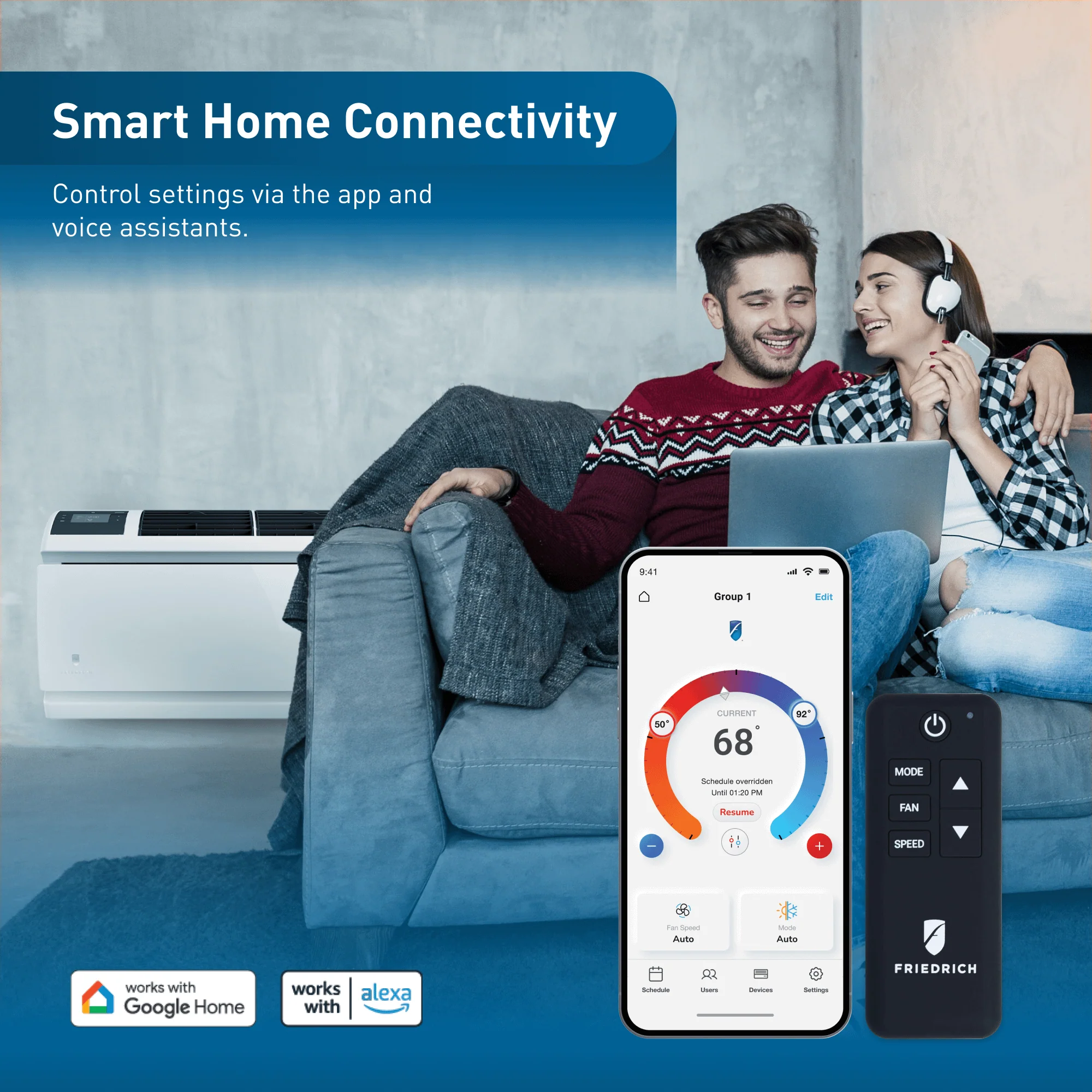Friedrich WCVT10B10A Friedrich Wallmaster Inverter 10,000 Btu 115V Smart Through-The-Wall Air Conditioner - Cool Only - Image 3