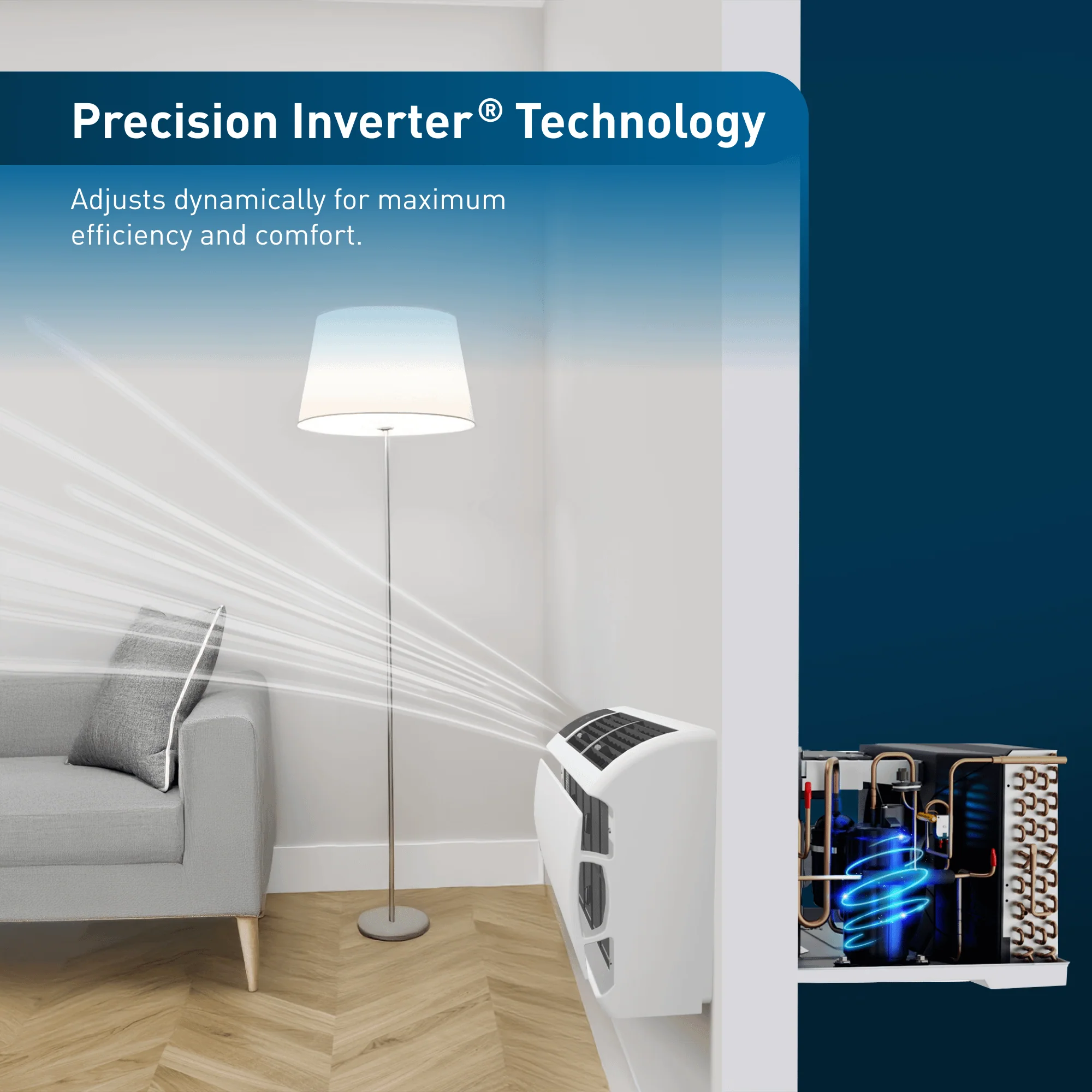 Friedrich WCVT10B10A Friedrich Wallmaster Inverter 10,000 Btu 115V Smart Through-The-Wall Air Conditioner - Cool Only - Image 9