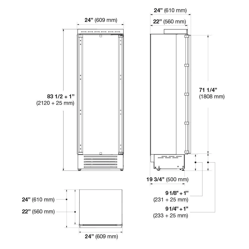 Fulgor Milano F7IFC24O1L 24" Built-In Freezer Column - Image 5