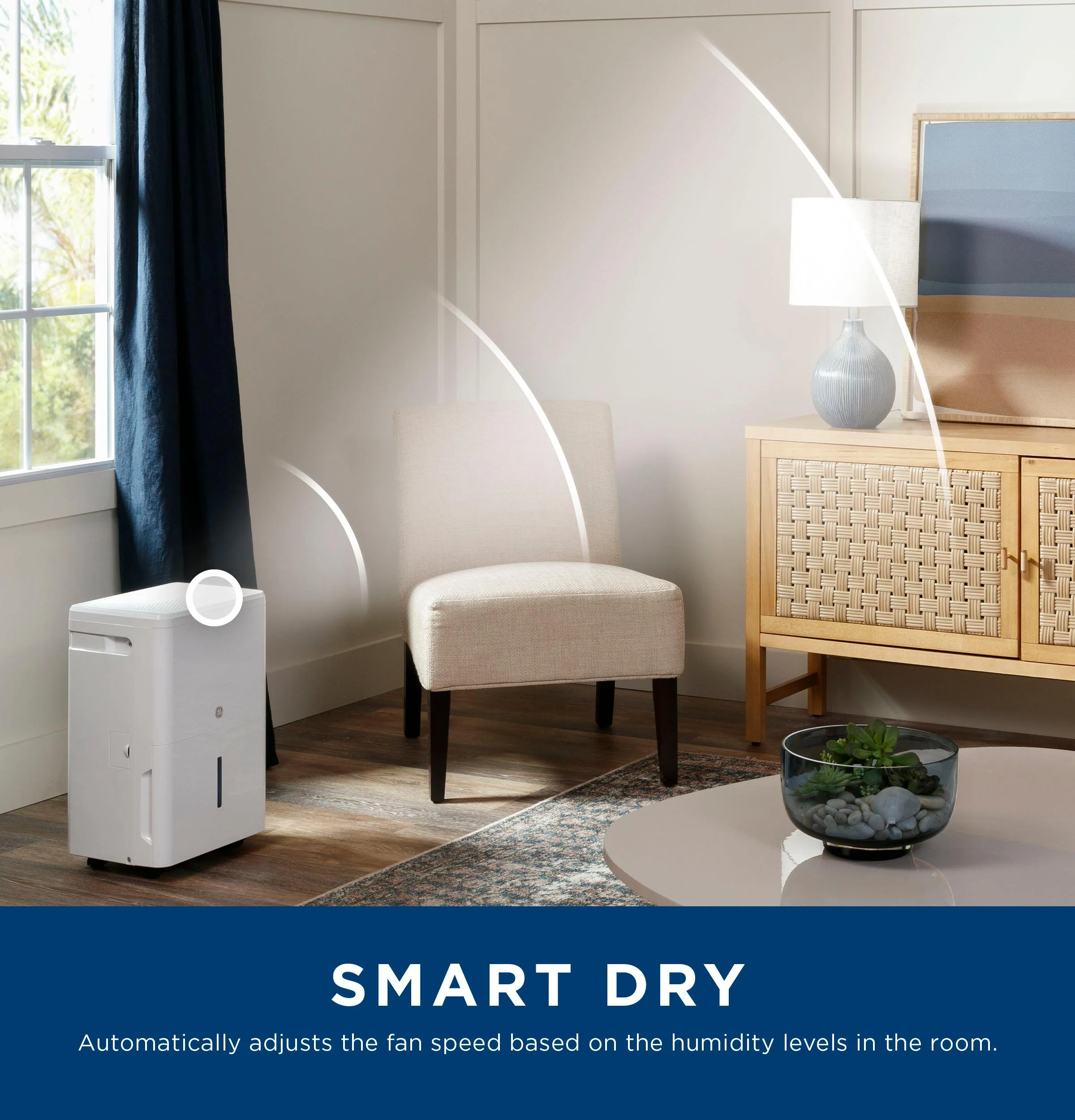 Ge Appliances ADHE35BWF Ge® 35 Pint Portable Dehumidifier With Smart Dry For Very Damp Spaces - Image 6