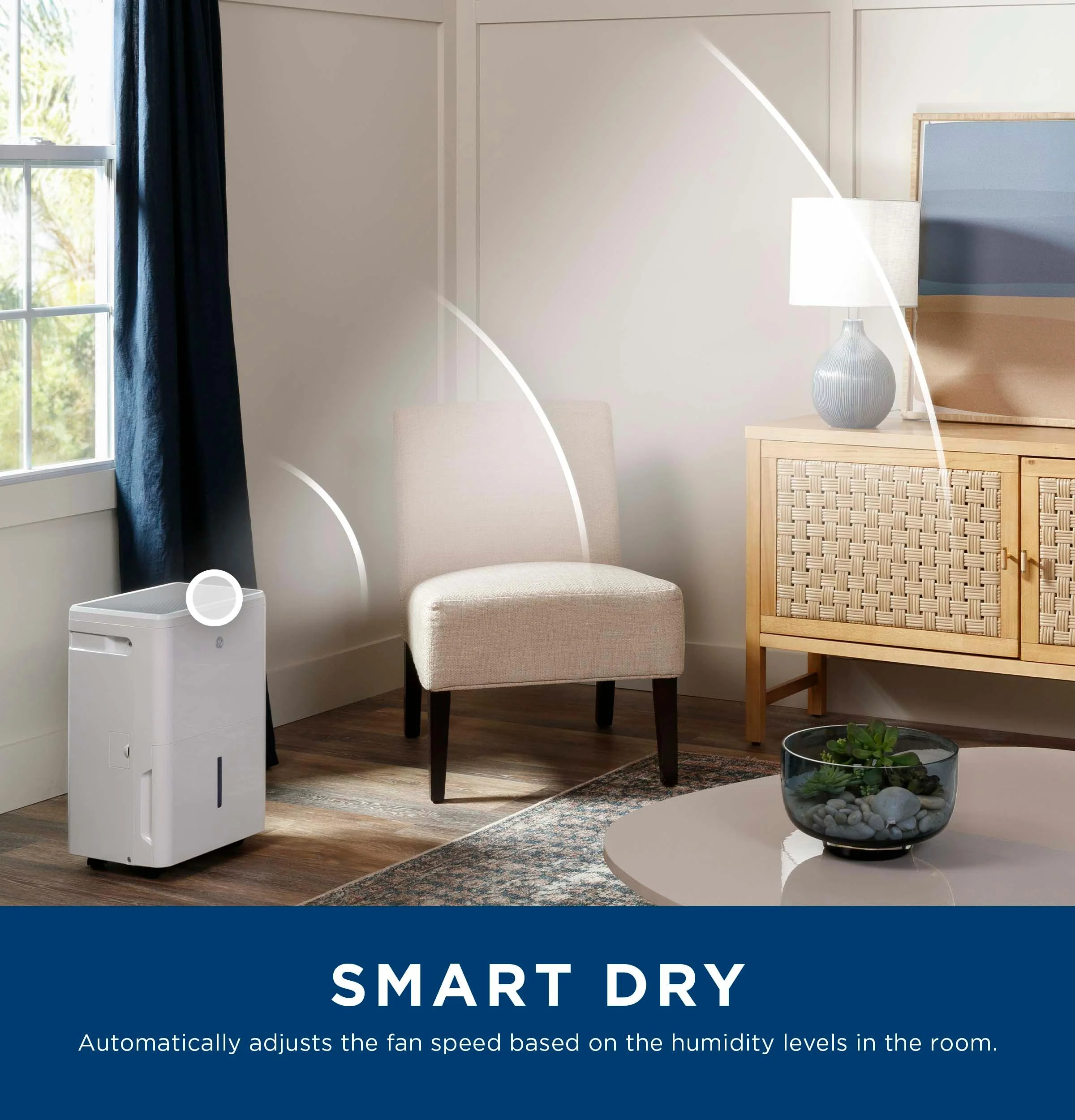 Ge Appliances ADYR22LC Ge® Energy Star® 22 Pint Portable Dehumidifier With Smart Dry For Damp Spaces - Image 9