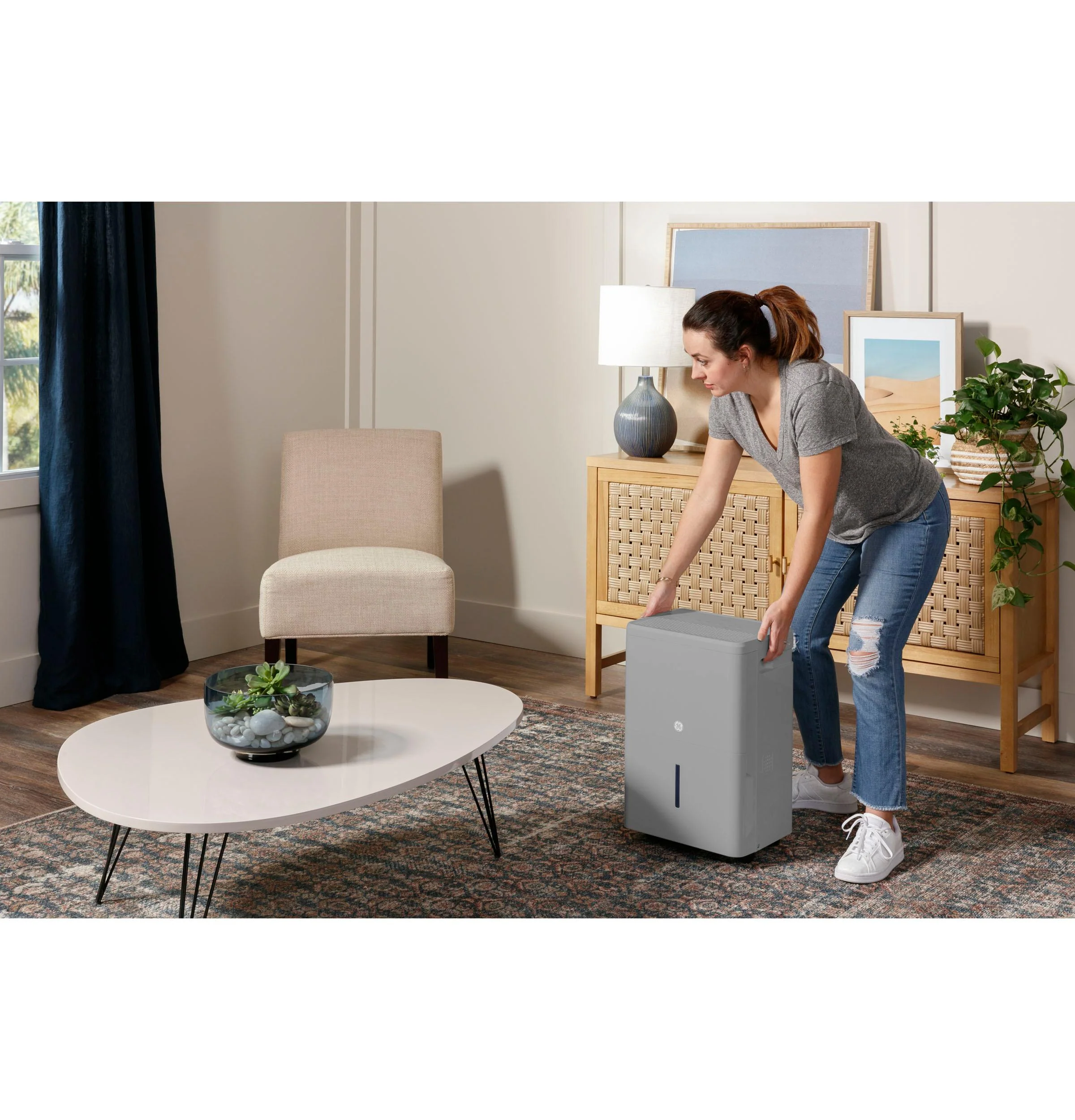 Ge Appliances APHR50LB Ge® 50 Pint Energy Star® Portable Dehumidifier With Built-In Pump And Smart Dry For Wet Spaces - Image 6