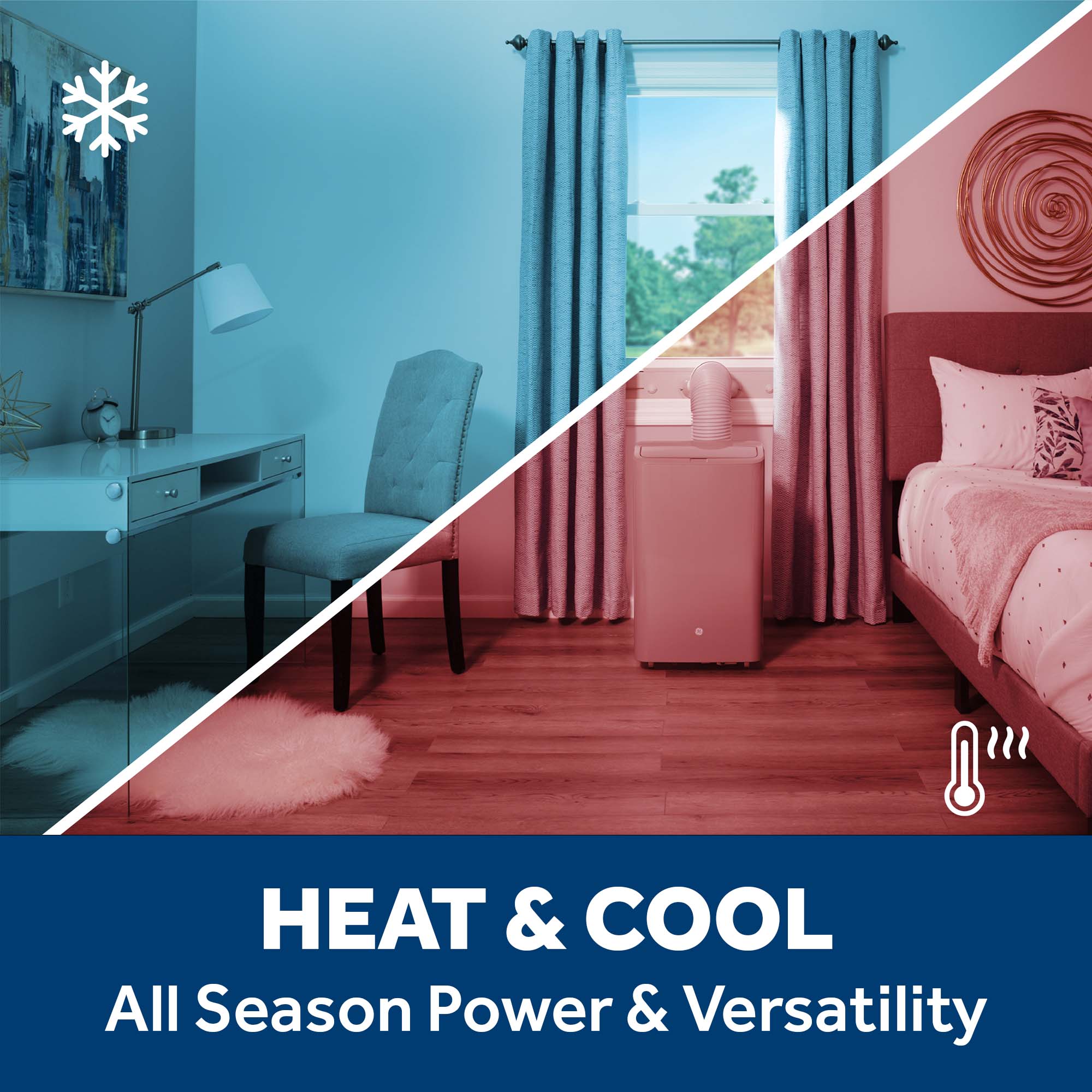 Ge Appliances APLH10WWF Ge® 10,000 Btu Class Smart Heat/Cool Portable Air Conditioner For Medium Rooms Up To 450 Sq Ft. (10,300 Btu Doe) - Image 2