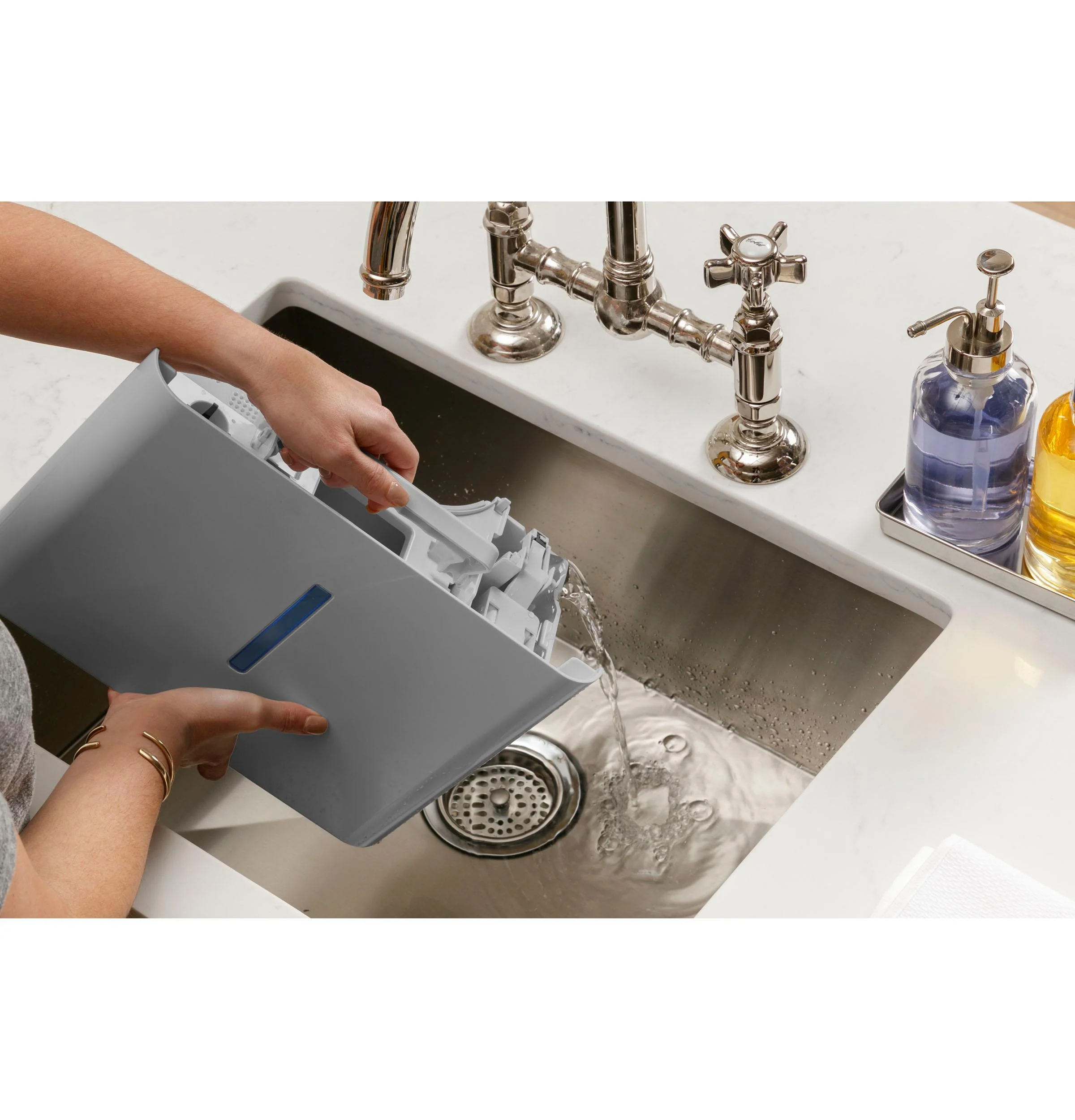 Ge Appliances AWHR50LB Ge® 50 Pint Energy Star® Smart Portable Dehumidifier With Smart Dry For Wet Spaces - Image 9