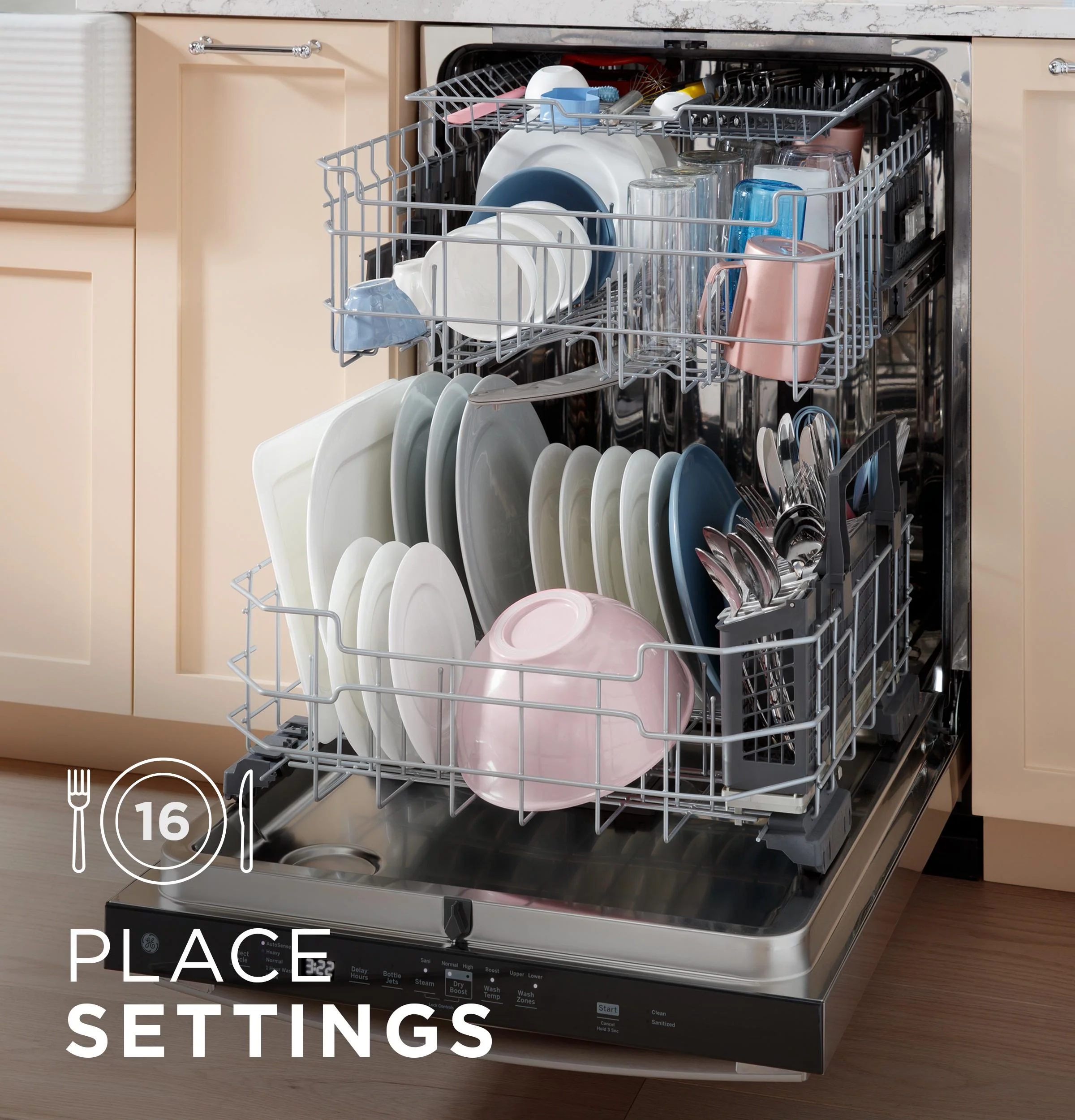 Ge Appliances GDP670SYVFS Ge® Fingerprint Resistant Top Control With Stainless Steel Interior Dishwasher With Sanitize Cycle - Image 14