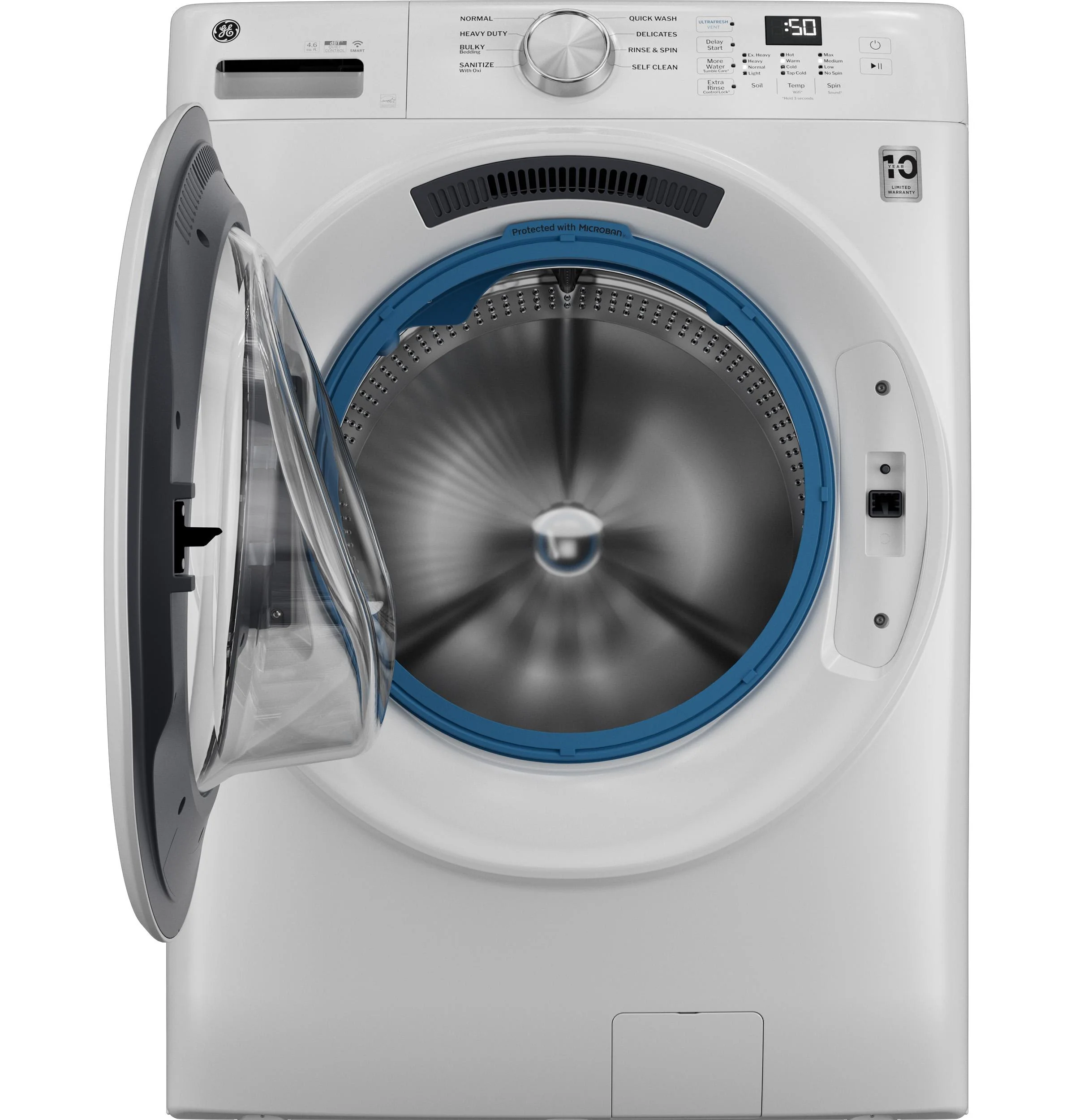 Ge Appliances GFW350SSYWW Ge® Energy Star® 4.6 Cu. Ft. Capacity Smart Front Load Washer With Ultrafresh Vent System With Odorblock™ - Image 2