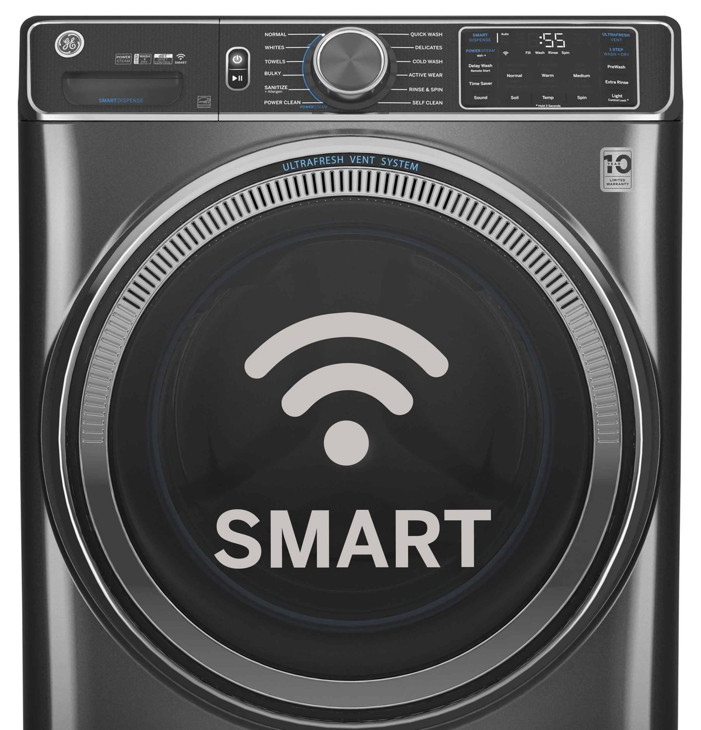 Ge Appliances GFW655SSVWW Ge® 5.0 Cu. Ft. Capacity Smart Front Load Energy Star® Steam Washer With Smartdispense™ Ultrafresh Vent System With Odorblock™ And Sanitize + Allergen - Image 17