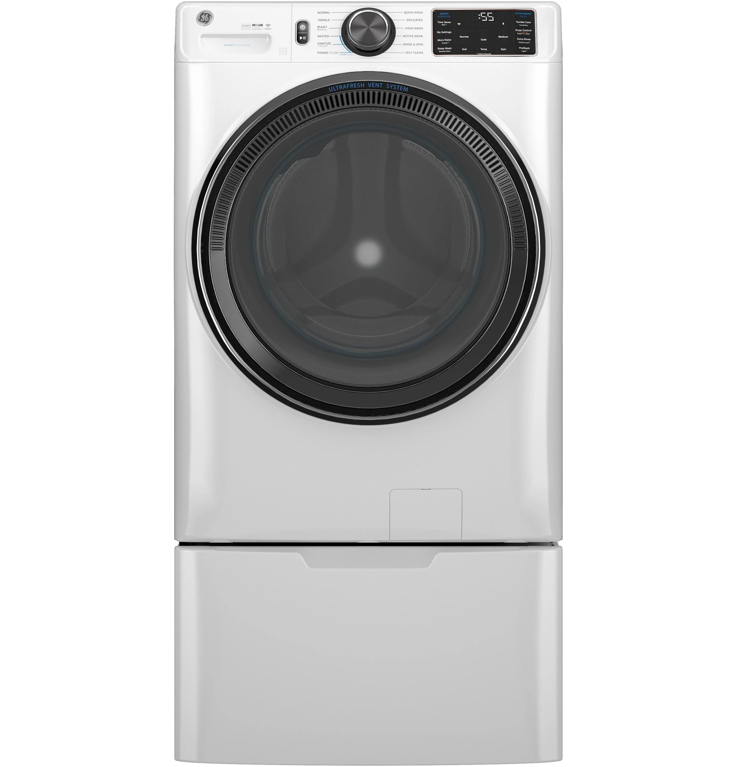Ge Appliances GFW655SSVWW Ge® 5.0 Cu. Ft. Capacity Smart Front Load Energy Star® Steam Washer With Smartdispense™ Ultrafresh Vent System With Odorblock™ And Sanitize + Allergen - Image 4