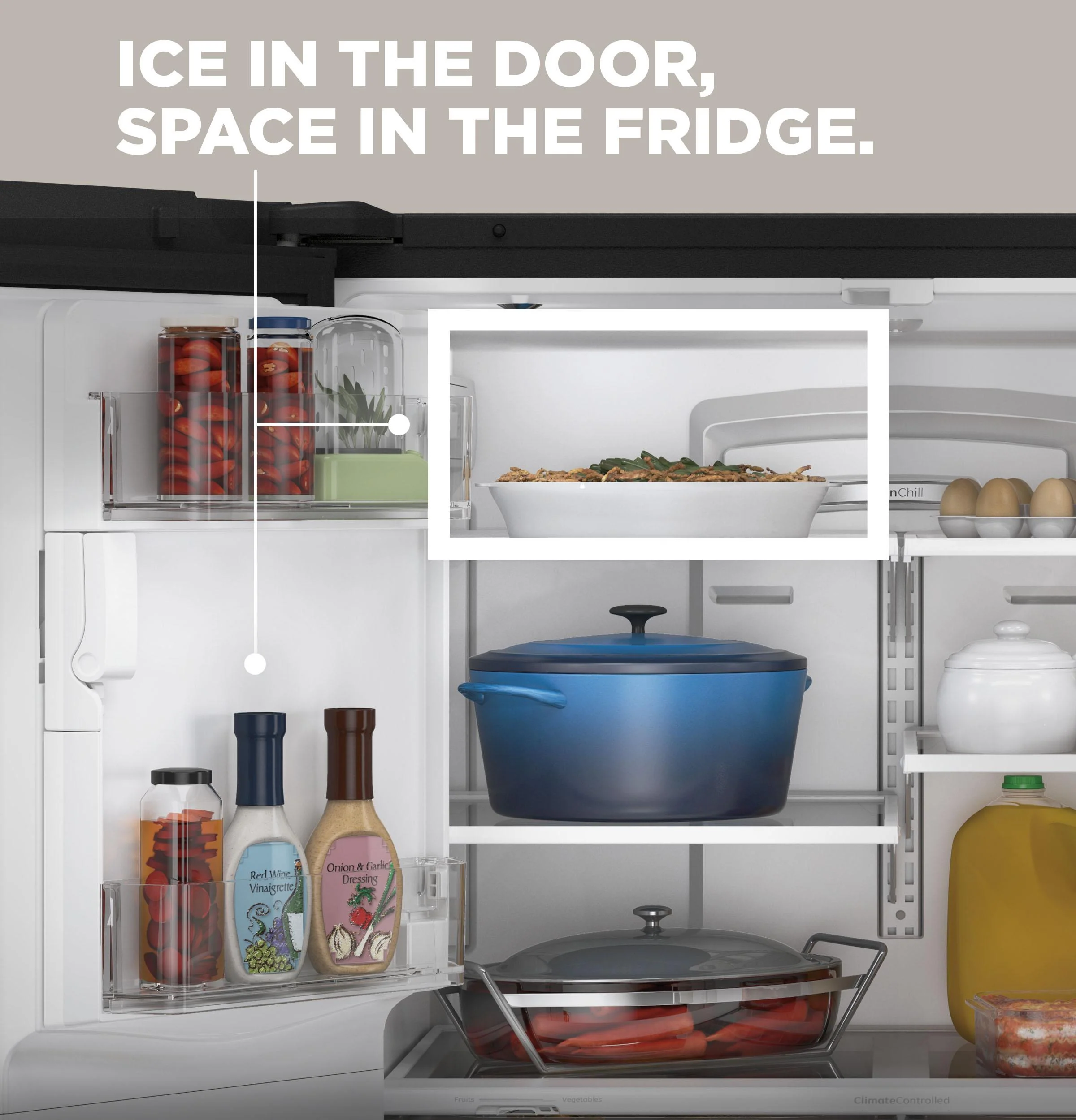 Ge Appliances GYE21JYMFS Ge® Energy Star® 20.6 Cu. Ft. Fingerprint Resistant Counter-Depth French-Door Refrigerator - Image 7