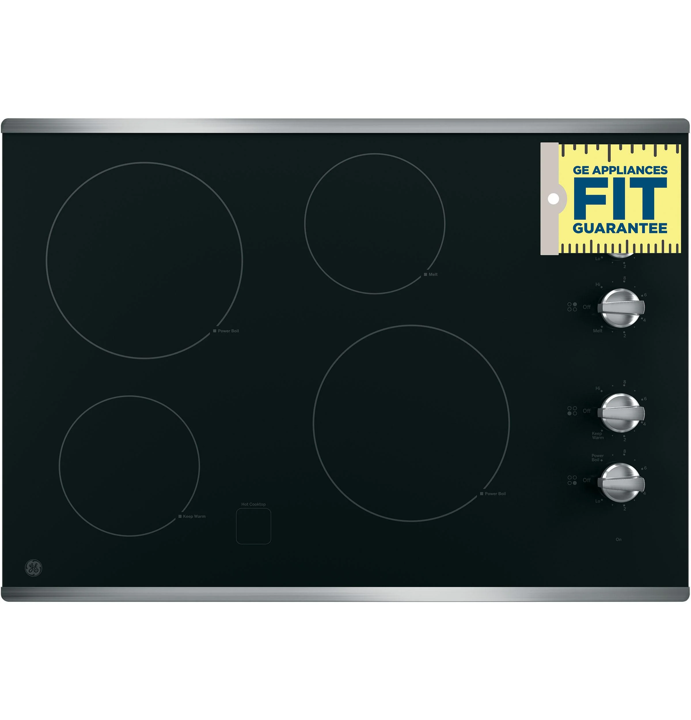 Ge Appliances JP3030SWSS Ge® 30" Built-In Knob Control Electric Cooktop - Image 4