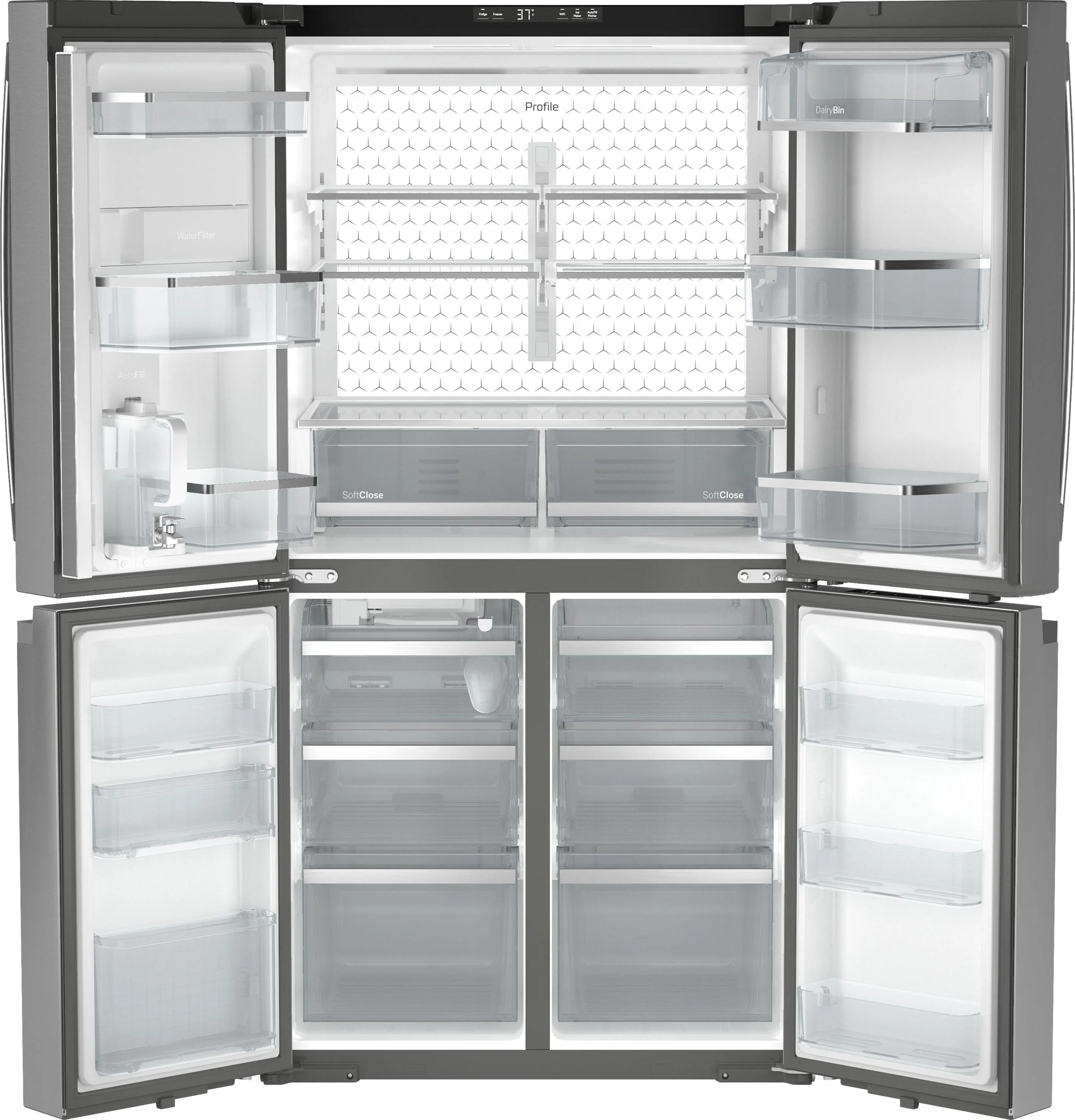 Ge Appliances PAE28BYTFS Ge Profile™ Energy Star® 28.3 Cu. Ft. Quad-Door Refrigerator With Dual-Dispense Autofill Pitcher - Image 3