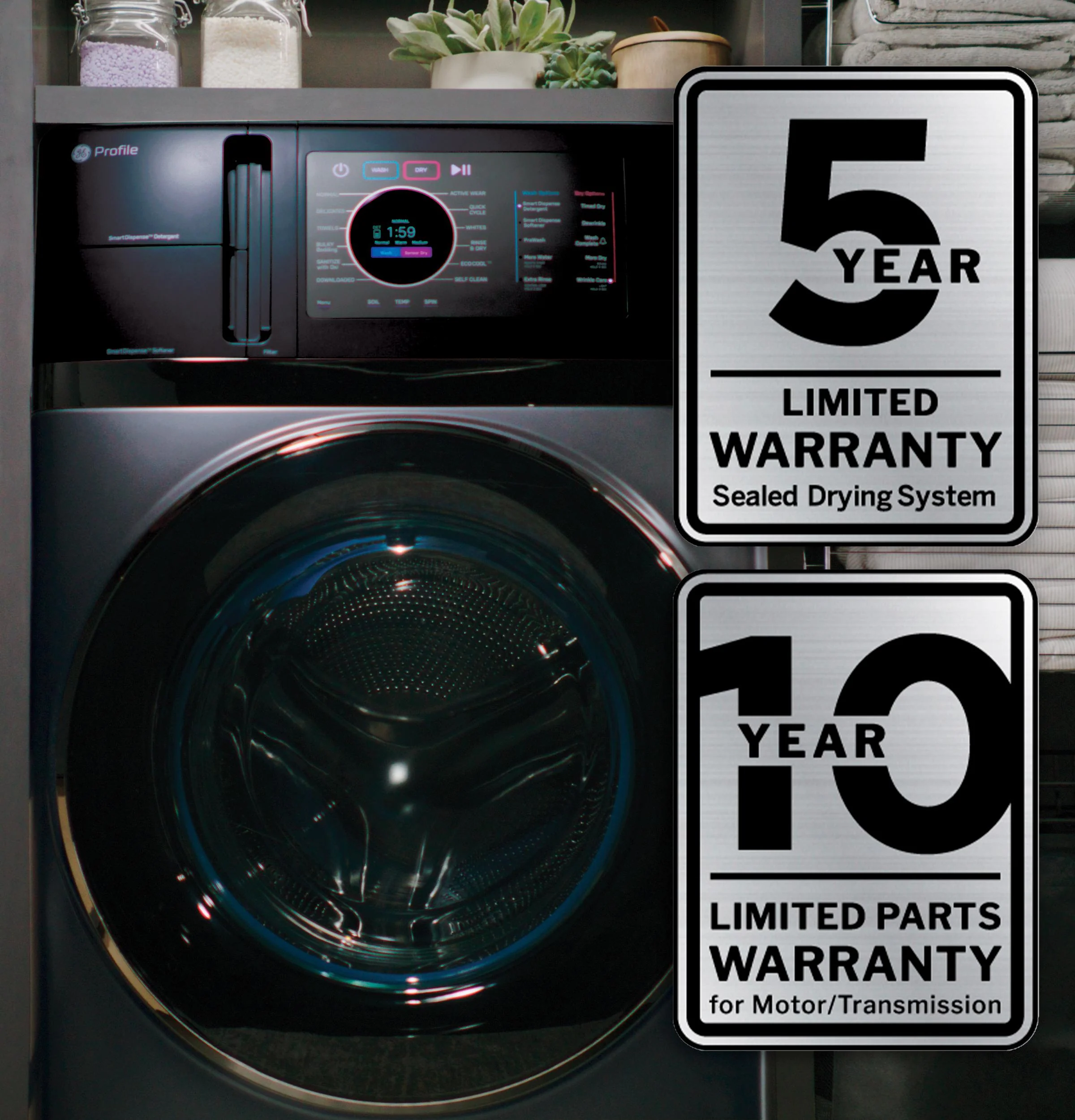 Ge Appliances PFQ97HSPVRS Ge Profile™ Energy Star® 4.8 Cu. Ft. Capacity Ultrafast Combo With Ventless Inverter Heat Pump Technology Washer/Dryer - Image 19