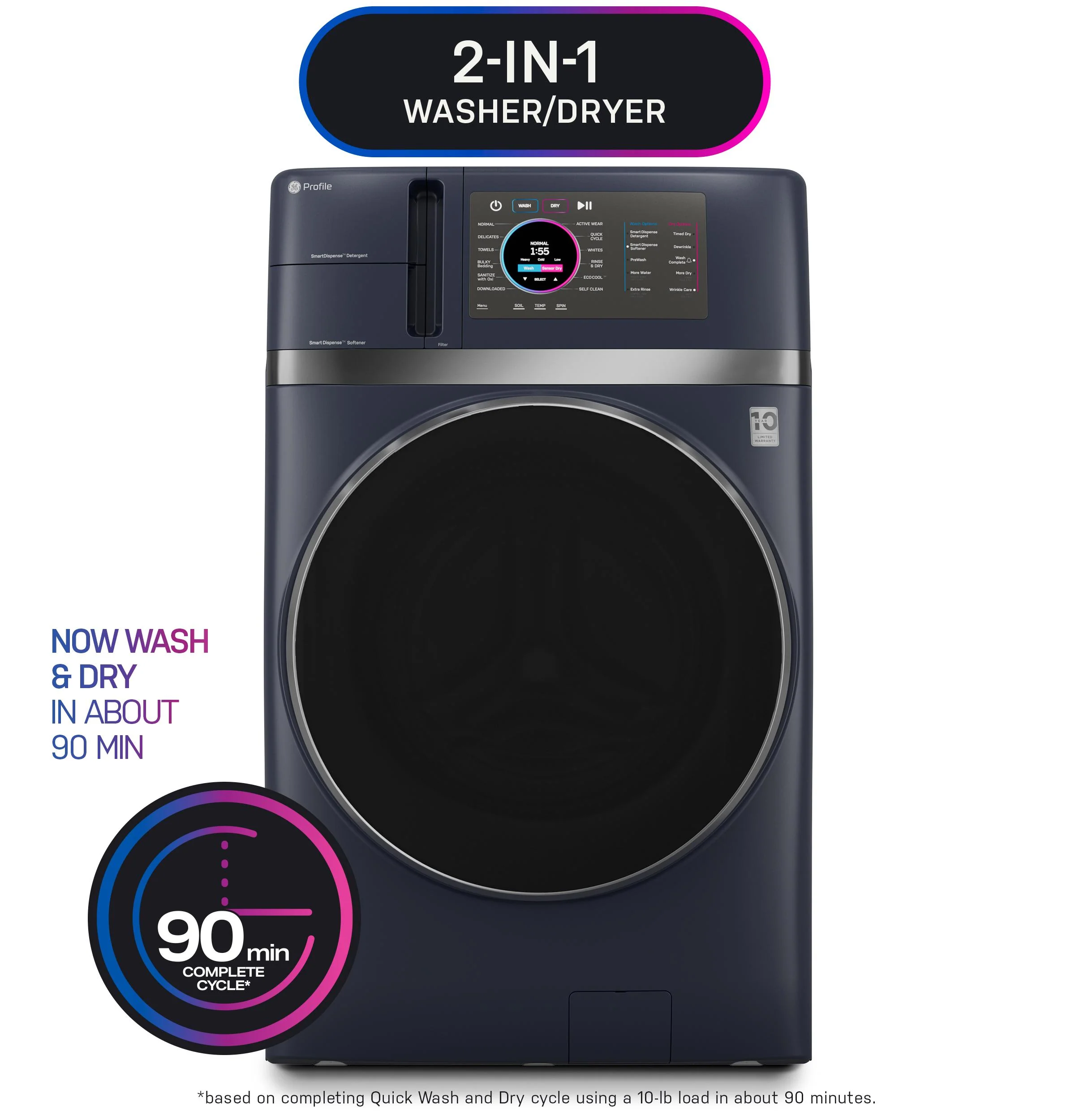 Ge Appliances PFQ97HSPVRS Ge Profile™ Energy Star® 4.8 Cu. Ft. Capacity Ultrafast Combo With Ventless Inverter Heat Pump Technology Washer/Dryer - Image 25
