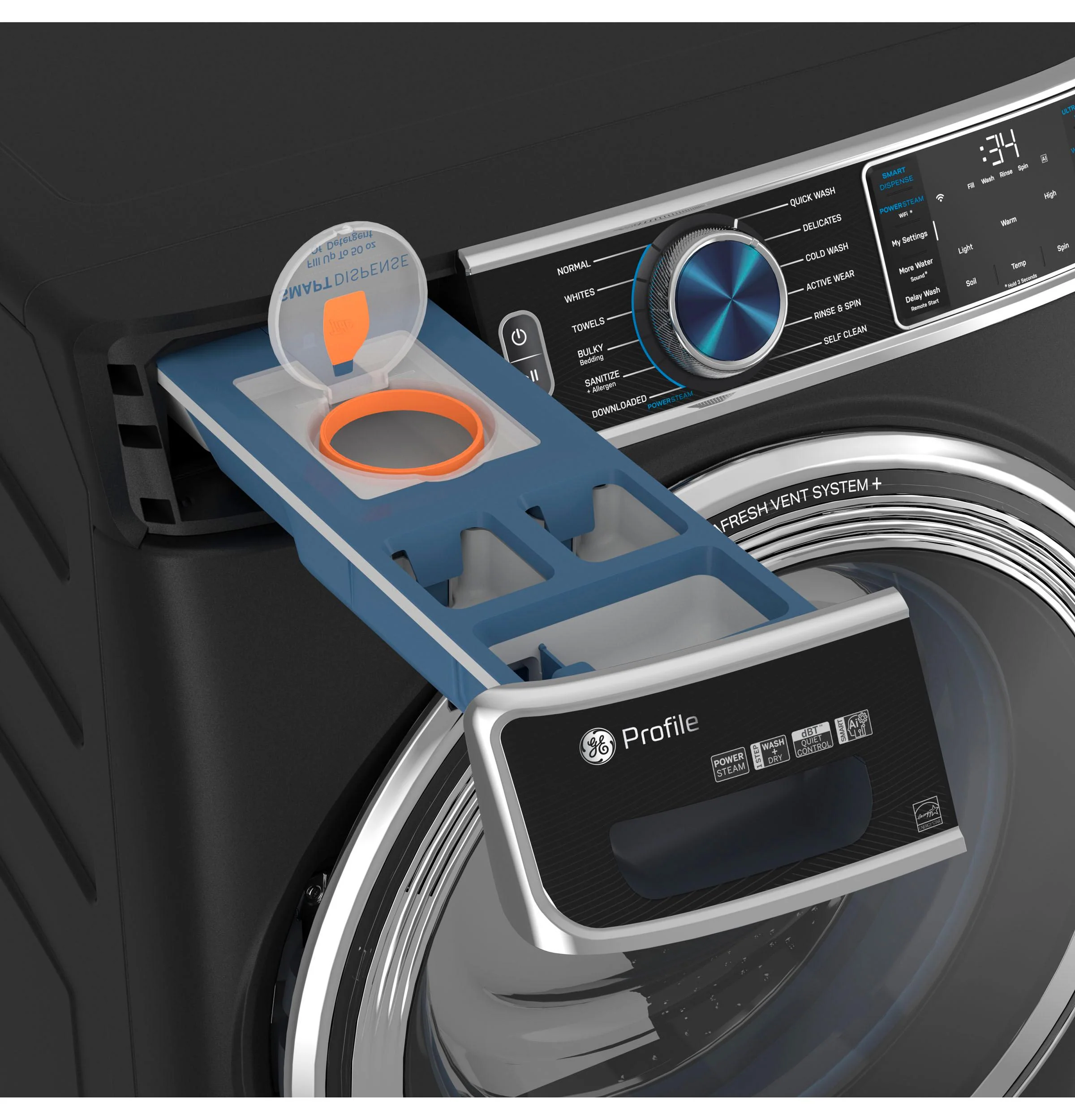Ge Appliances PFW950SPTDS Ge Profile™ 5.3 Cu. Ft. Capacity Smart Front Load Energy Star® Steam Washer With Adaptive Smartdispense™ Ultrafresh Vent System Plus™ With Odorblock™ - Image 9