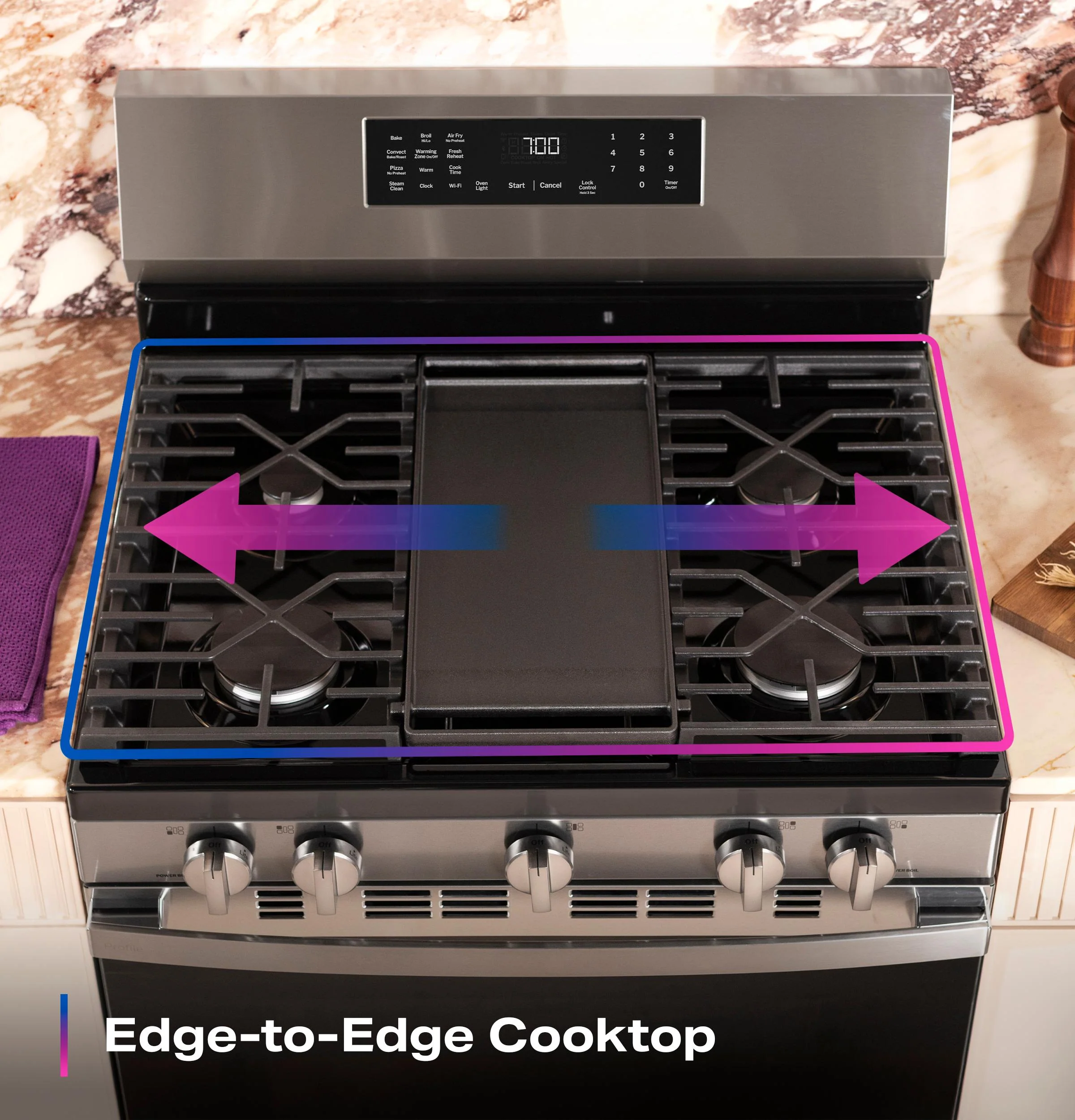 Ge Appliances PGF700AYFS Ge Profile™ 30" Smart Free-Standing Gas Convection Range With No Preheat Air Fry And Easywash™ Oven Tray - Image 20