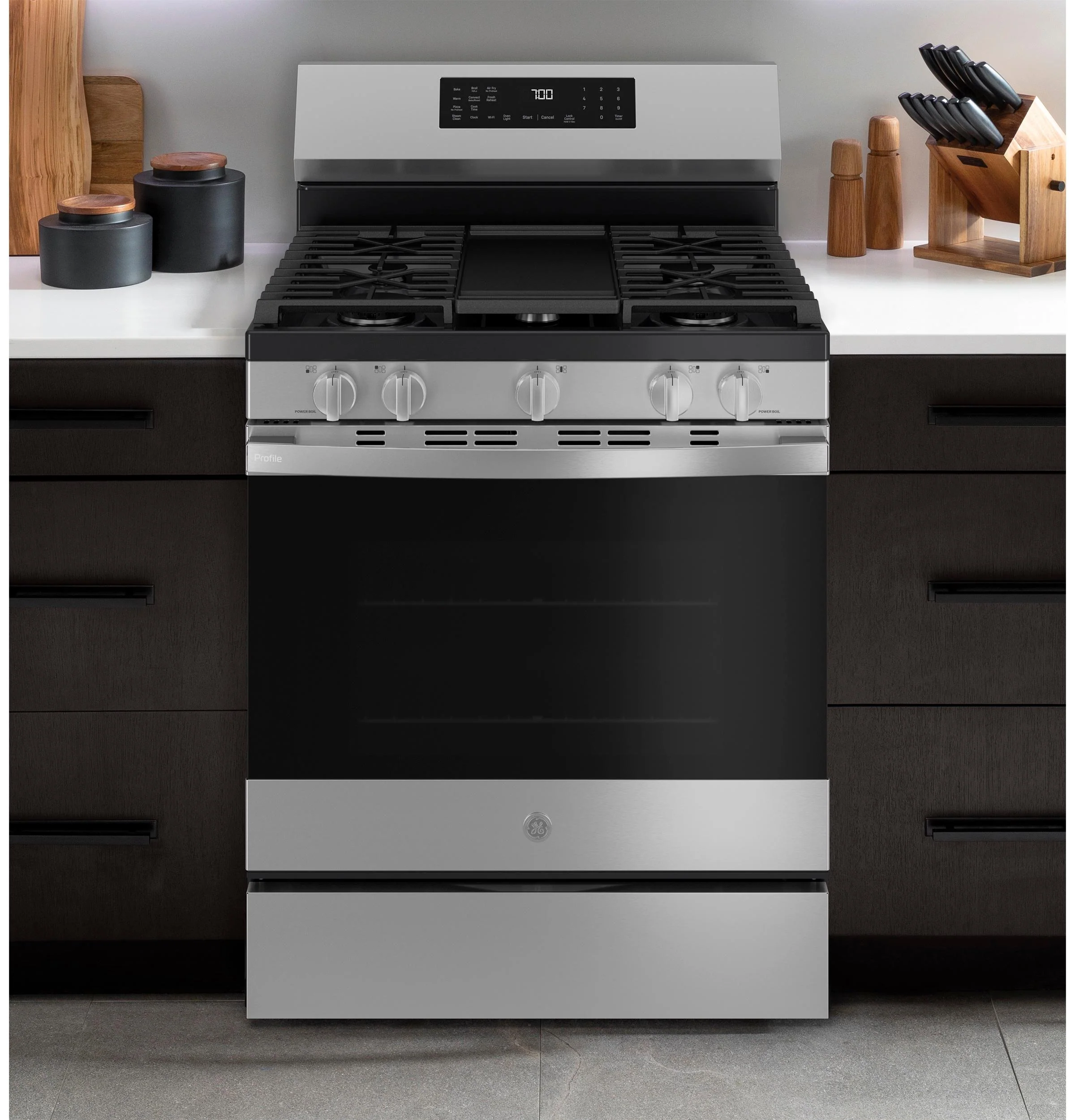 Ge Appliances PGF700AYFS Ge Profile™ 30" Smart Free-Standing Gas Convection Range With No Preheat Air Fry And Easywash™ Oven Tray - Image 24