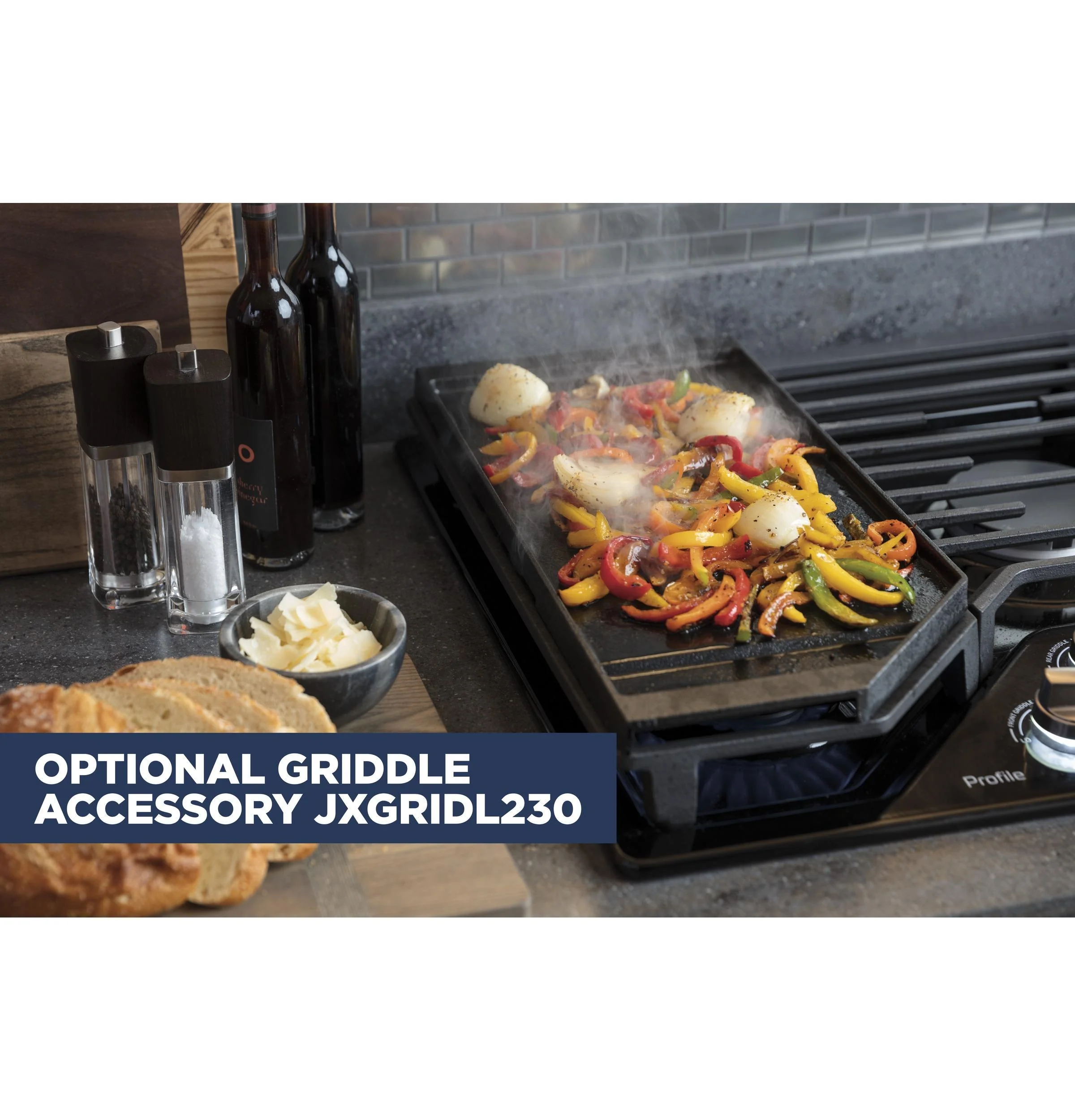 Ge Appliances PGP7030DLBB Ge Profile™ 30" Built-In Gas Cooktop With 5 Burners And Optional Extra-Large Cast Iron Griddle - Image 6