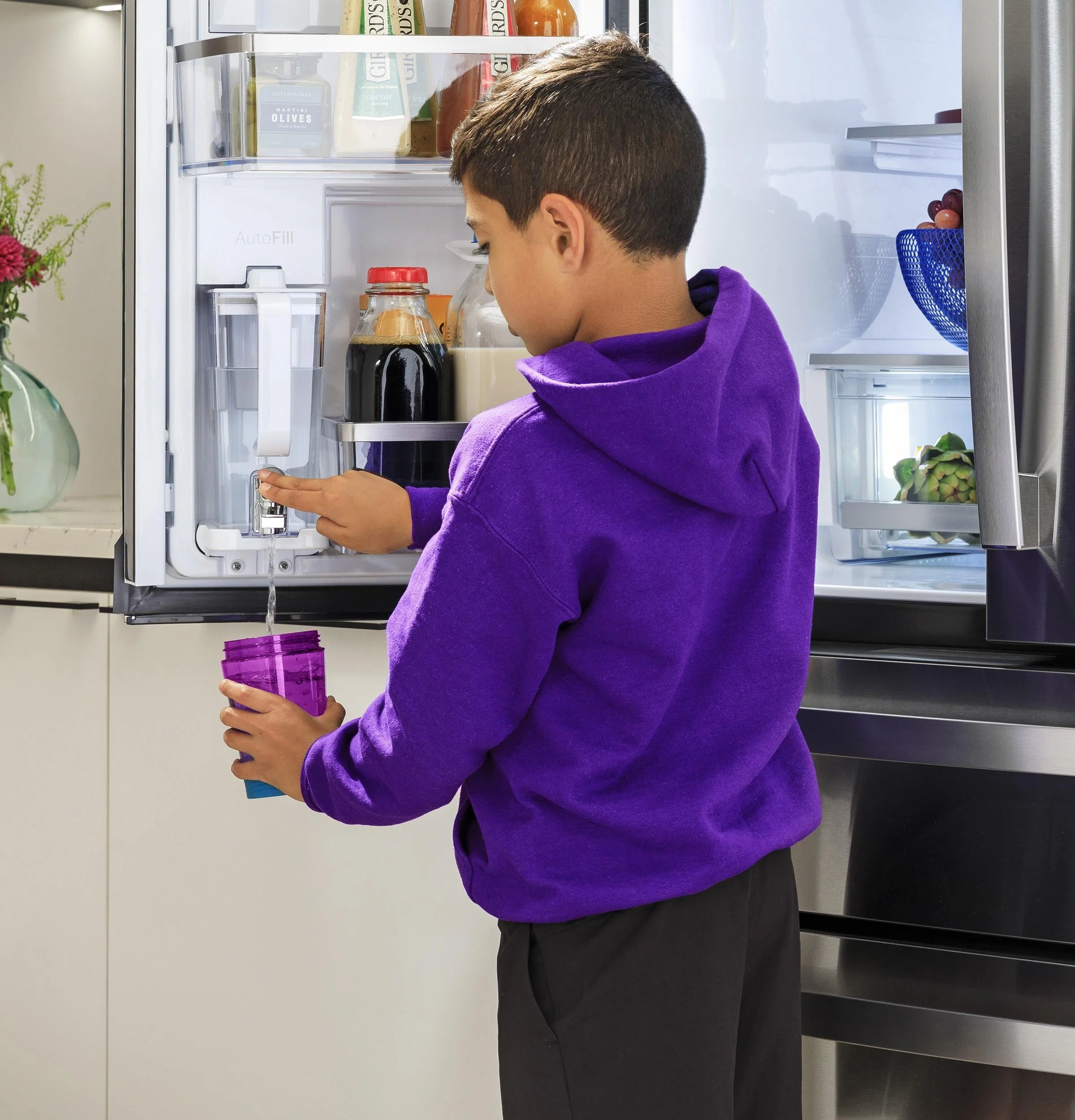 Ge Appliances PHD23BYWFS Ge Profile™ Energy Star® 22.9 Cu. Ft. Counter-Depth Quad-Door Refrigerator With Dual-Dispense Autofill Pitcher And Door In Door - Image 14