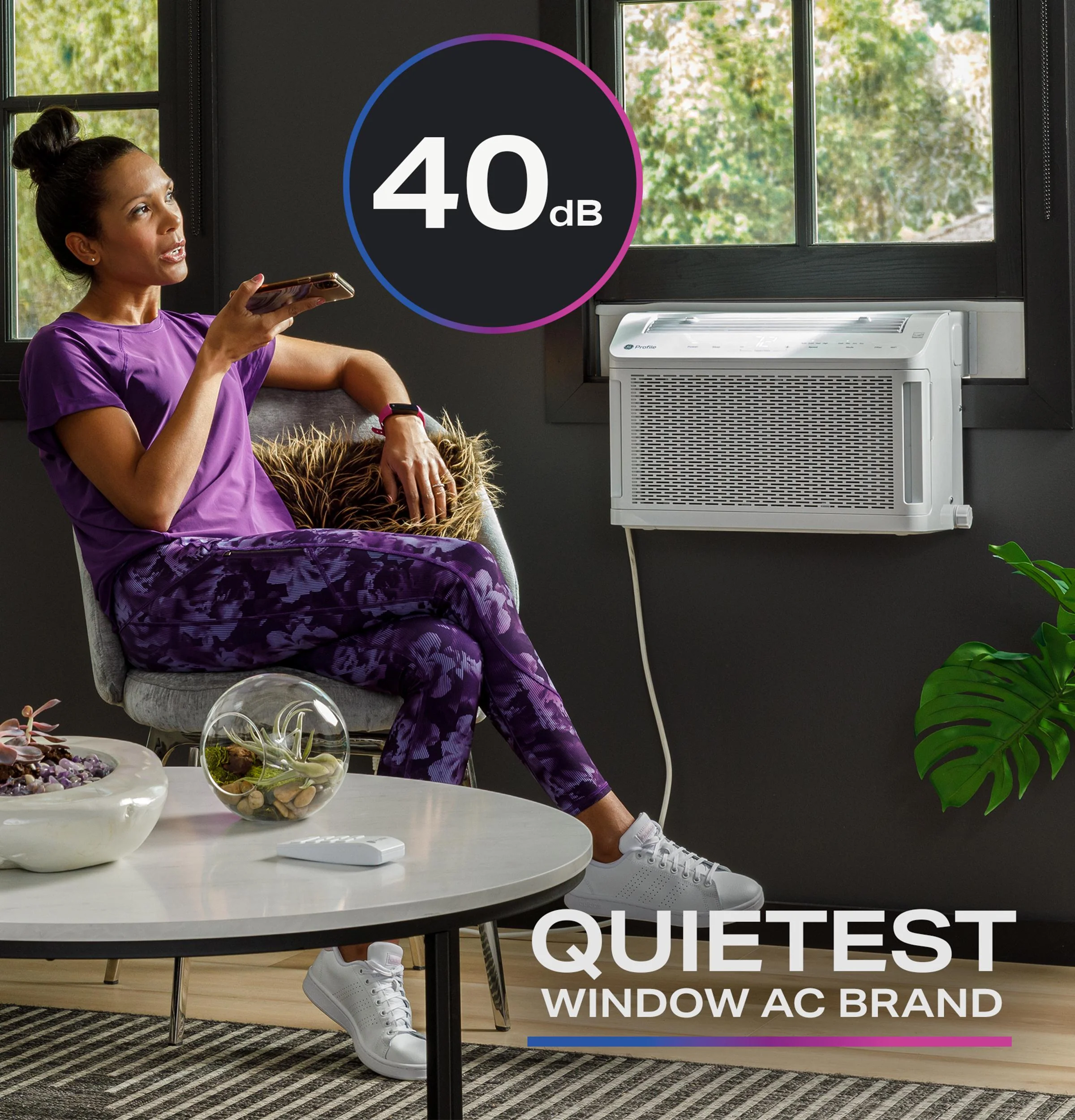 Ge Appliances PHNT12CC Ge Profile Clearview™ 12,200 Btu Inverter Smart Ultra Quiet Window Air Conditioner For Large Rooms Up To 550 Sq. Ft. - Image 3