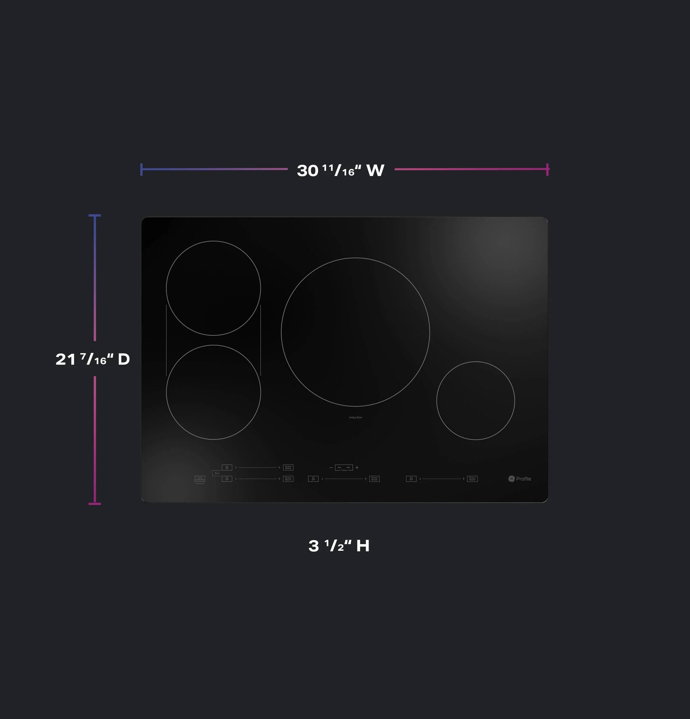 Ge Appliances PHP6030DWBB Ge Profile™ Energy Star® 30" Built-In Touch Control Induction Cooktop - Image 6