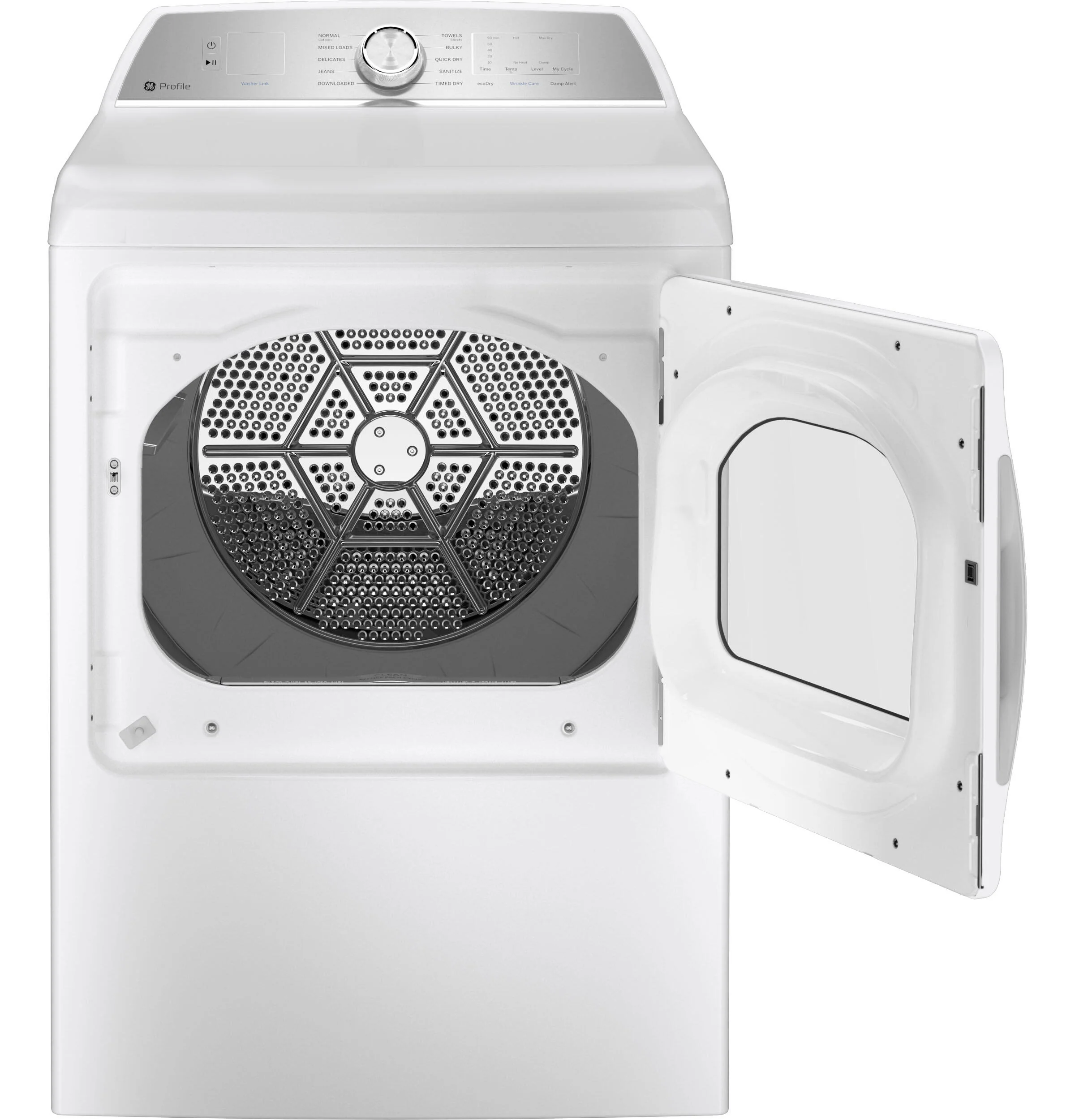 Ge Appliances PTD60EBSRWS Ge Profile™ 7.4 Cu. Ft. Capacity Aluminized Alloy Drum Electric Dryer With Sanitize Cycle And Sensor Dry - Image 4