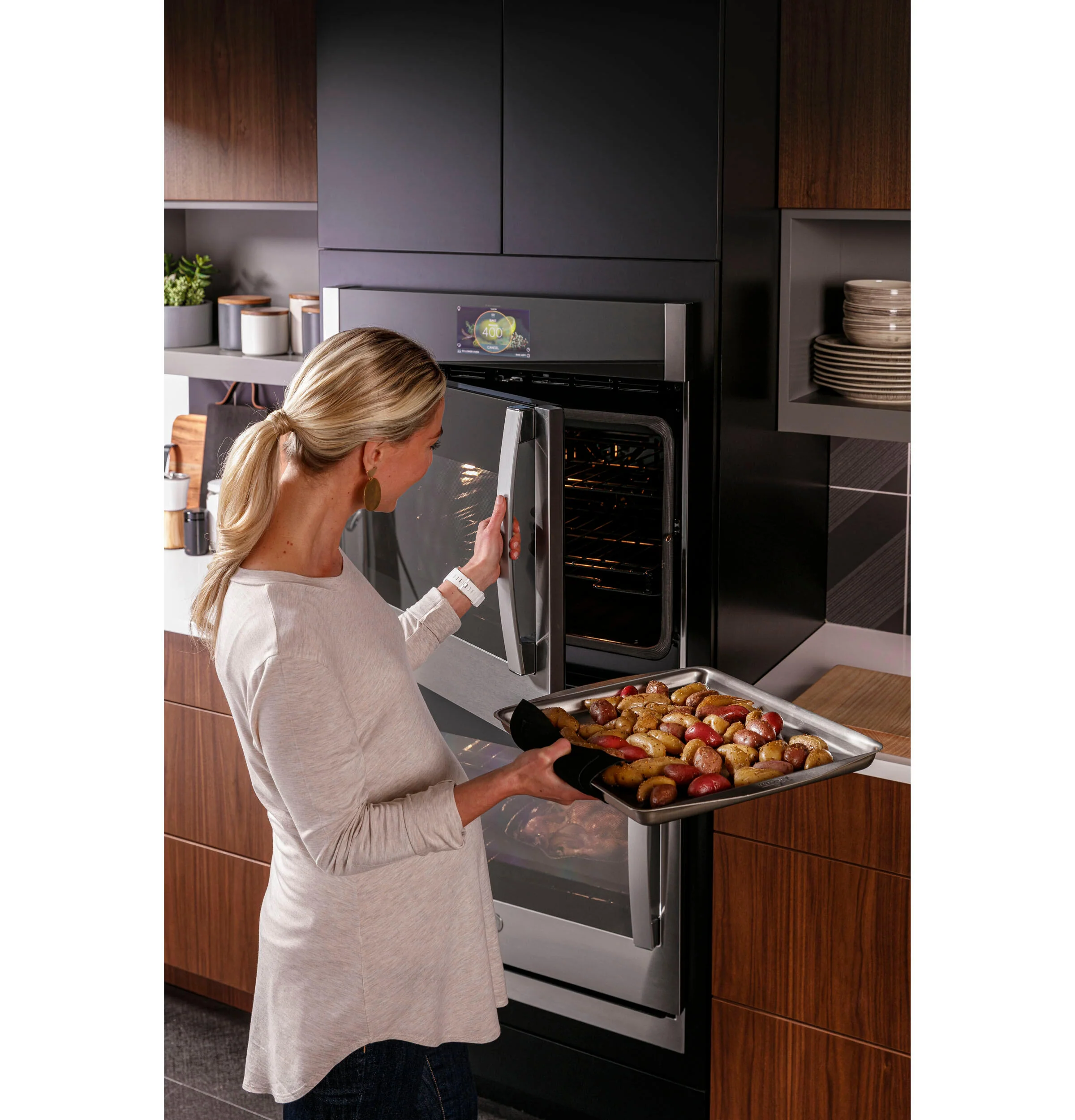 Ge Appliances PTD700LSNSS Ge Profile™ 30" Smart Built-In Convection Double Wall Oven With Left-Hand Side-Swing Doors - Image 5