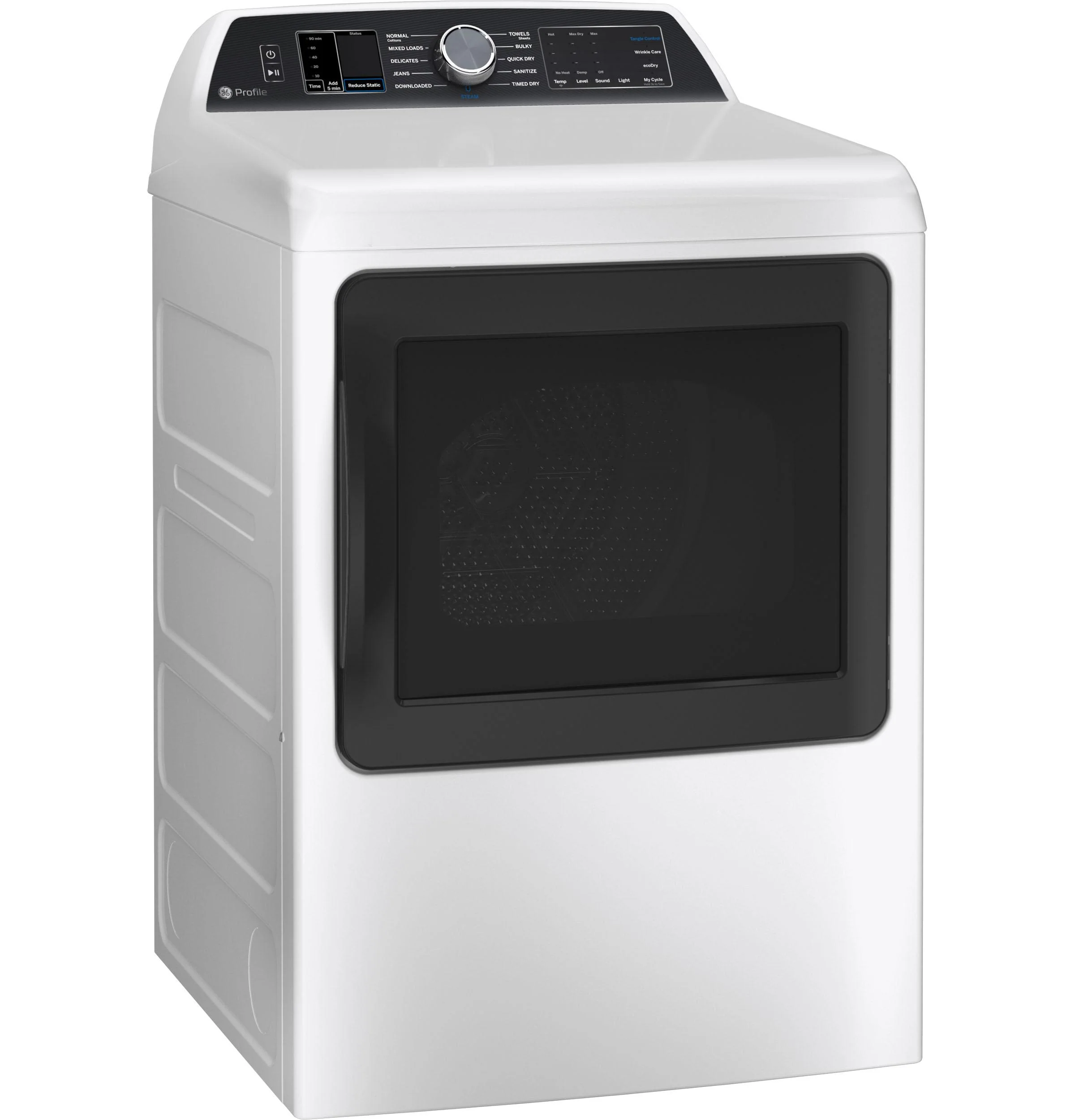 Ge Appliances PTD70EBSTWS Ge Profile™ 7.4 Cu. Ft. Capacity Smart Aluminized Alloy Drum Electric Dryer With Sanitize Cycle And Sensor Dry - Image 3