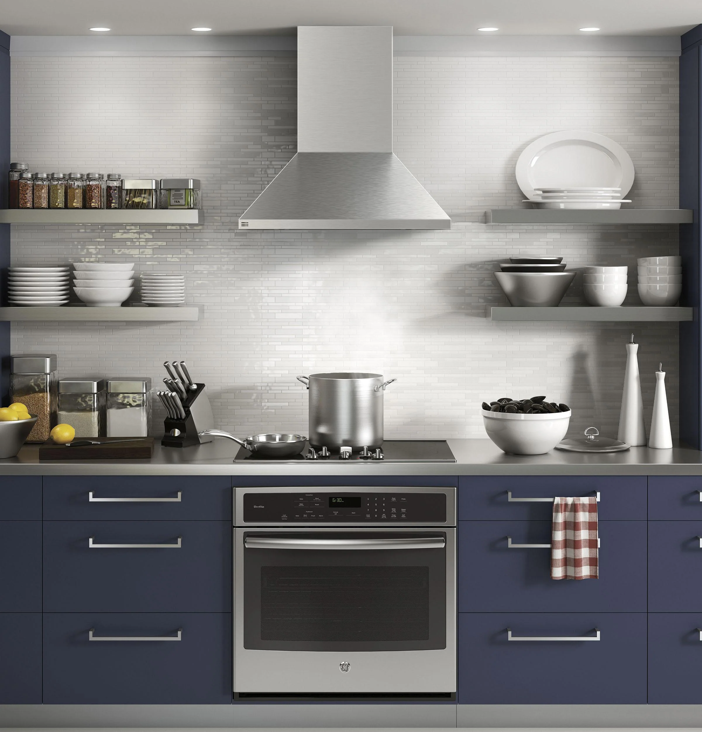 Ge Appliances PVW1030SWSS Ge Profile 30" Wall-Mount Pyramid Chimney Vent Hood With Clean Air Sensors - Image 4