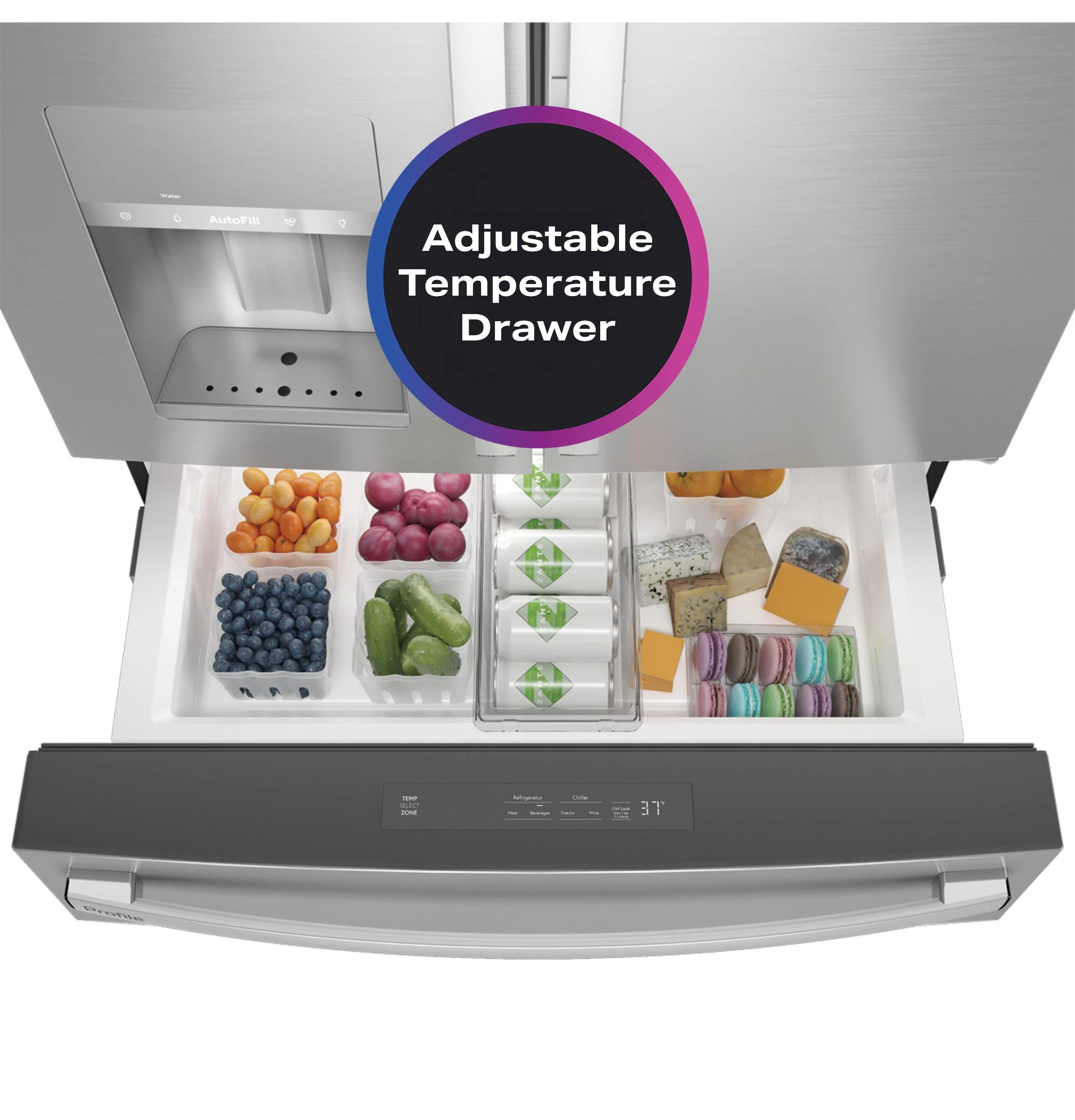 Ge Appliances PXD22BYPFS Ge Profile™ 22.4 Cu. Ft. Smart Counter-Depth Fingerprint Resistant 4-Door French-Door Refrigerator With Door In Door - Image 7