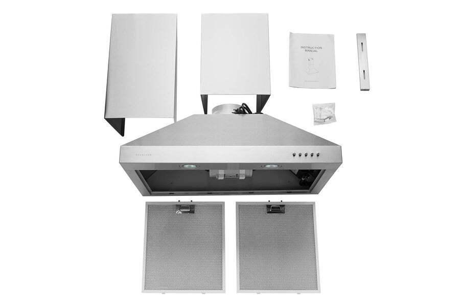 Hauslane WM530SS30B Hauslane Chef 30-In Convertible Stainless Steel Wall-Mounted Range Hood - Image 7