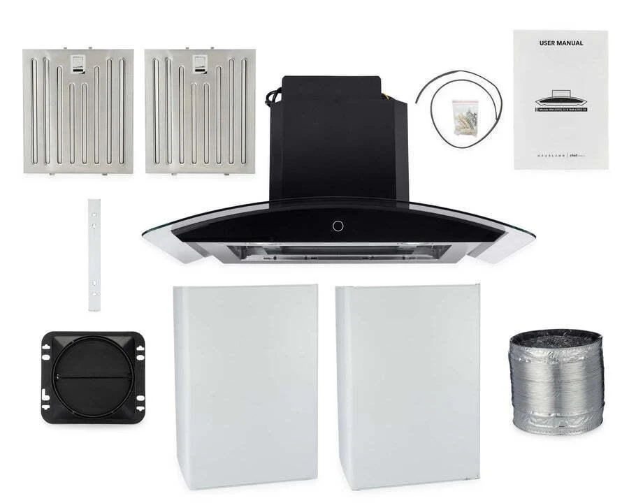 Hauslane WM639SS30 Hauslane Chef 30-In Convertible Stainless Steel Wall-Mounted Range Hood - Image 8