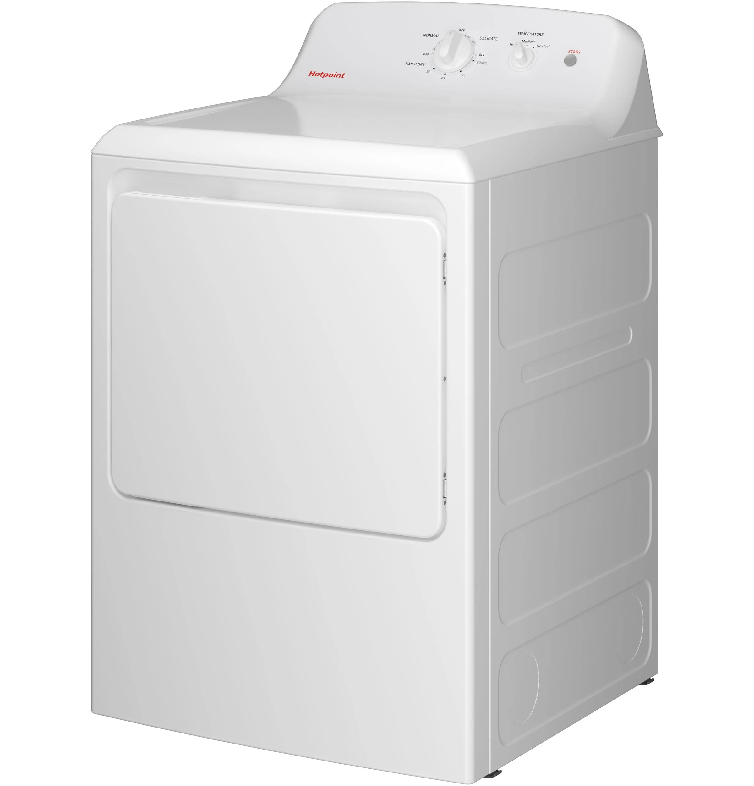 Hotpoint HTX26GASWWW Hotpoint® 6.2 Cu. Ft. Capacity Gas Dryer With Up To 120 Ft. Venting And Shallow Depth​ - Image 2