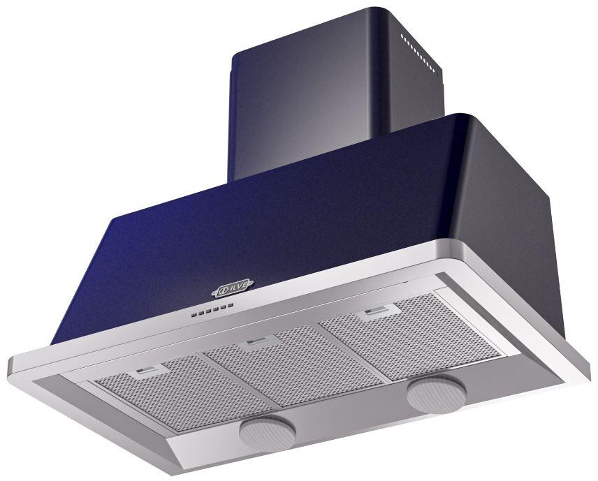 Ilve UAM100MB Majestic 40 Inch Blue Wall Mount Range Hood - Image 2