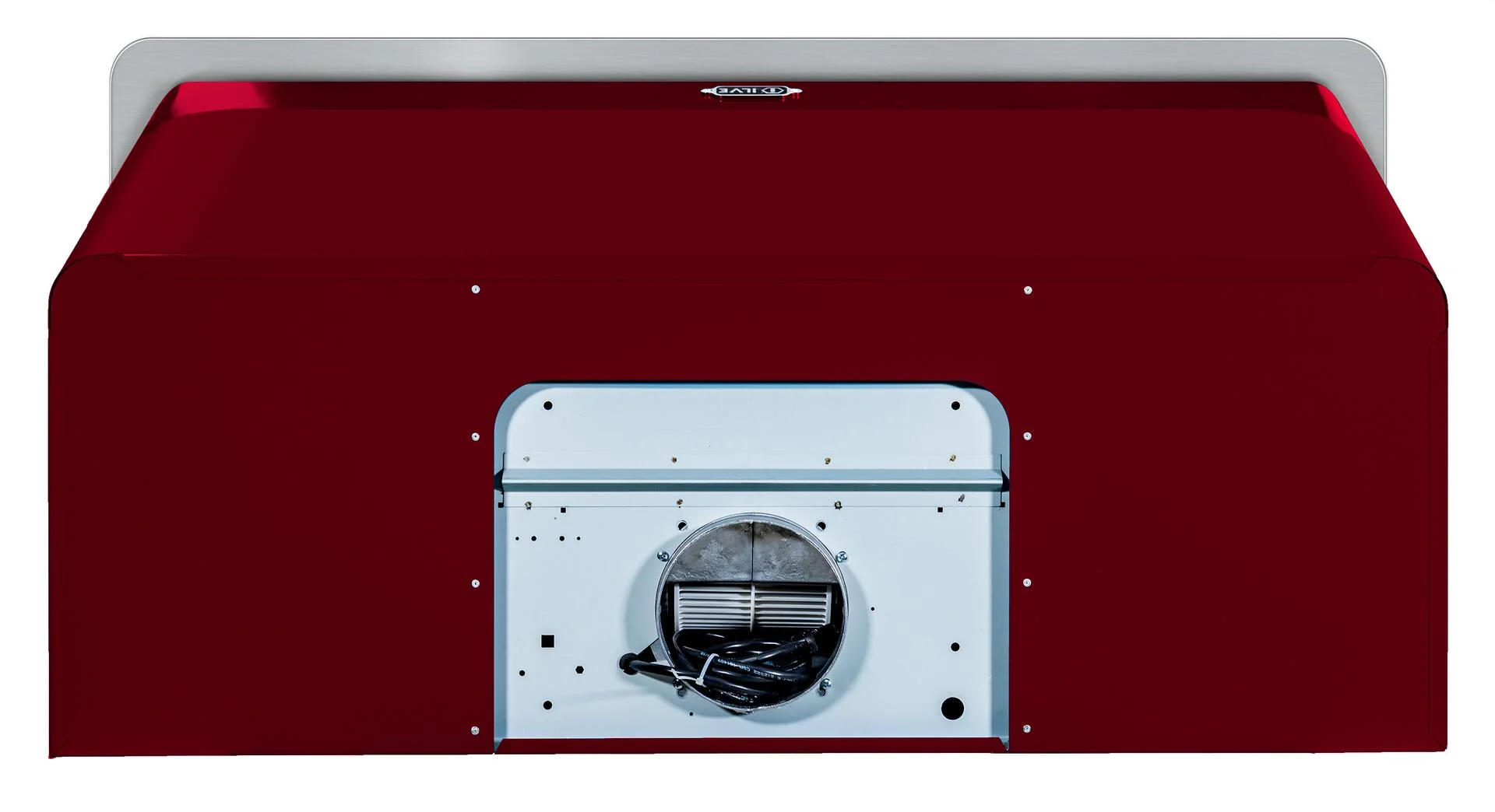Ilve UAM120BU Majestic 48 Inch Burgundy Wall Mount Range Hood - Image 5