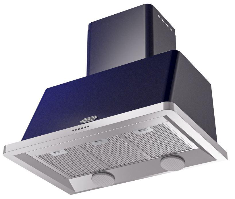 Ilve UAM90MB Majestic 36 Inch Blue Wall Mount Range Hood - Image 2
