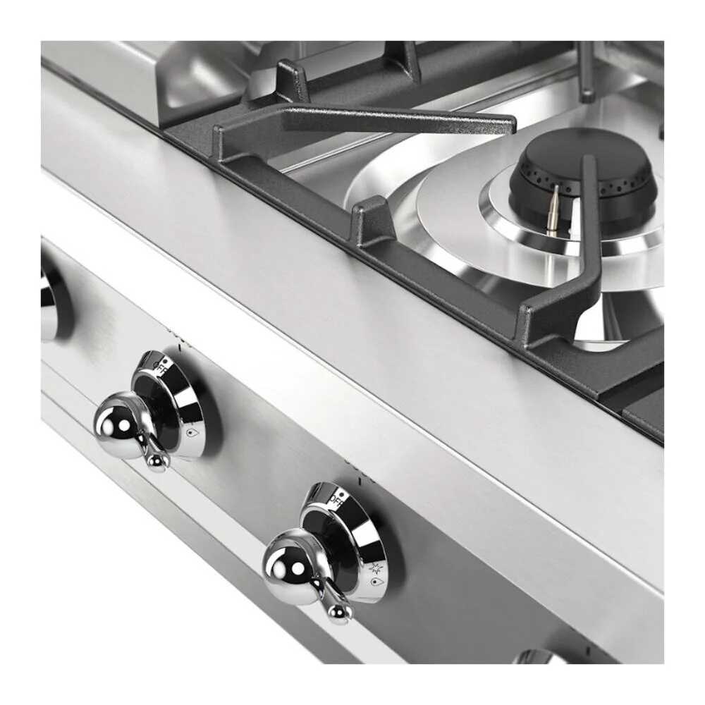 Ilve UHCP36FNSSC Ilve Uhcp36Fnssc Nostalgie Ii 36 Inch Built-In Gas Rangetop With 6 Burners And Griddle, In Stainless Steel (Natural Gas, Chrome) - Image 7