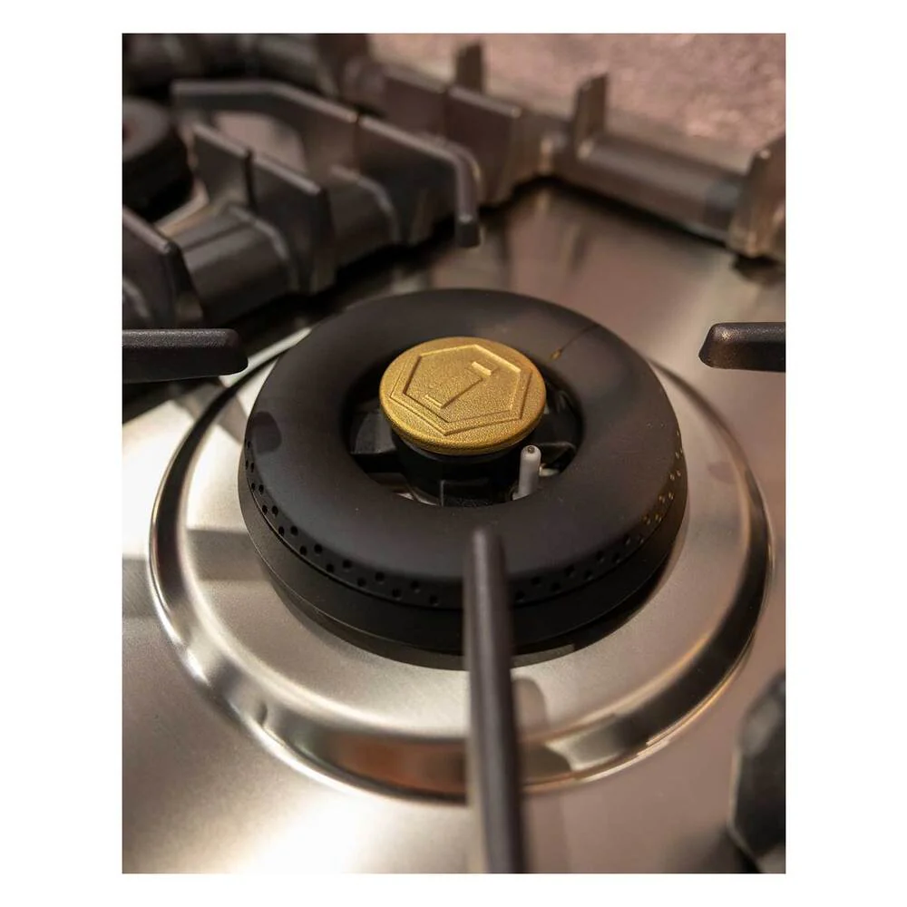 Ilve UHCPT125SS Ilve Uhcpt125Ss Professional Plus Ii 48 Inch Built-In Gas Cooktop With Total Black Brass Burners, In Stainless Steel (6 Sealed Burners, Natural Gas) - Image 5