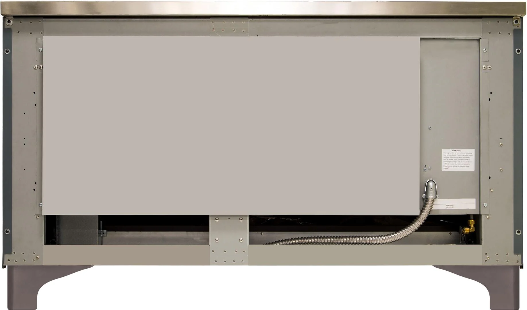 Ilve UM15FDNS3BGBLP Majestic Ii 60 Inch Dual Fuel Liquid Propane Freestanding Range In Blue Grey With Bronze Trim - Image 9