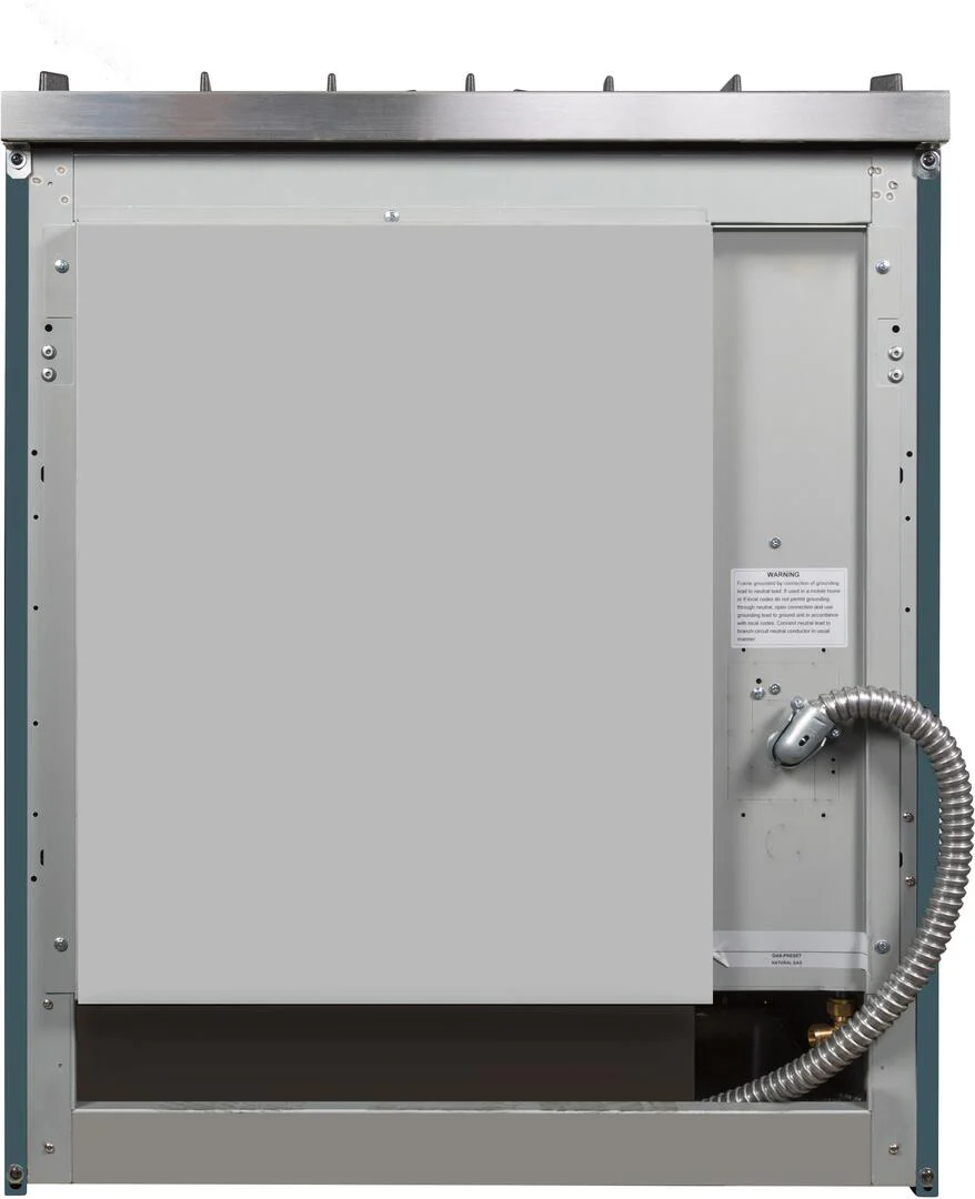Ilve UM30DNE3BGBLP Majestic Ii 30 Inch Dual Fuel Liquid Propane Freestanding Range In Blue Grey With Bronze Trim - Image 6