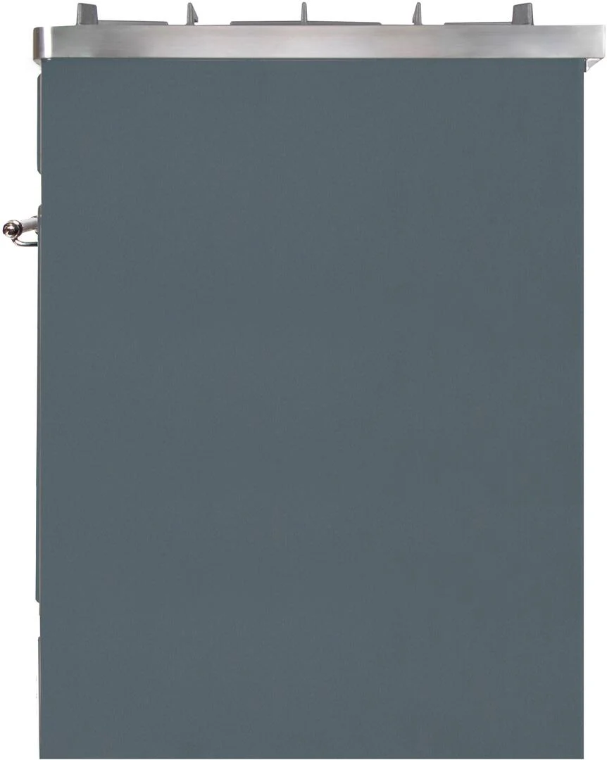 Ilve UM30DNE3BGC Majestic Ii 30 Inch Dual Fuel Natural Gas Freestanding Range In Blue Grey With Chrome Trim - Image 4