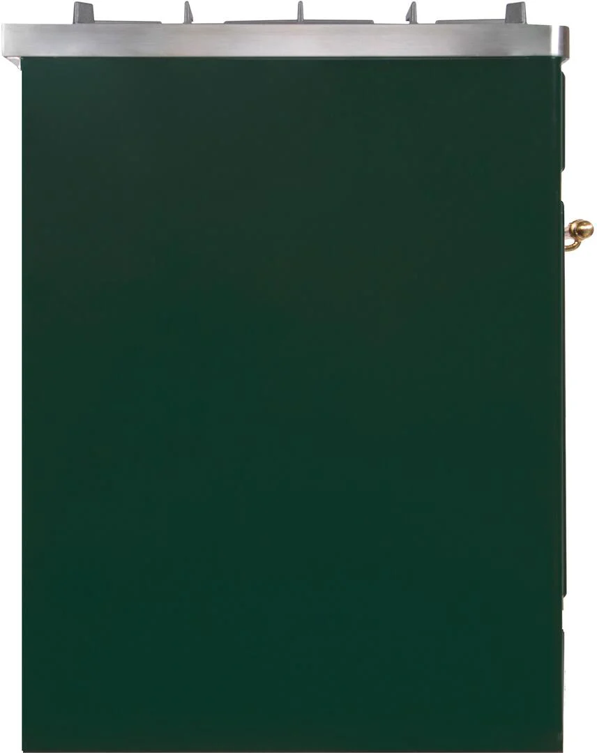Ilve UM30DNE3EGG Majestic Ii 30 Inch Dual Fuel Natural Gas Freestanding Range In Emerald Green With Brass Trim - Image 5