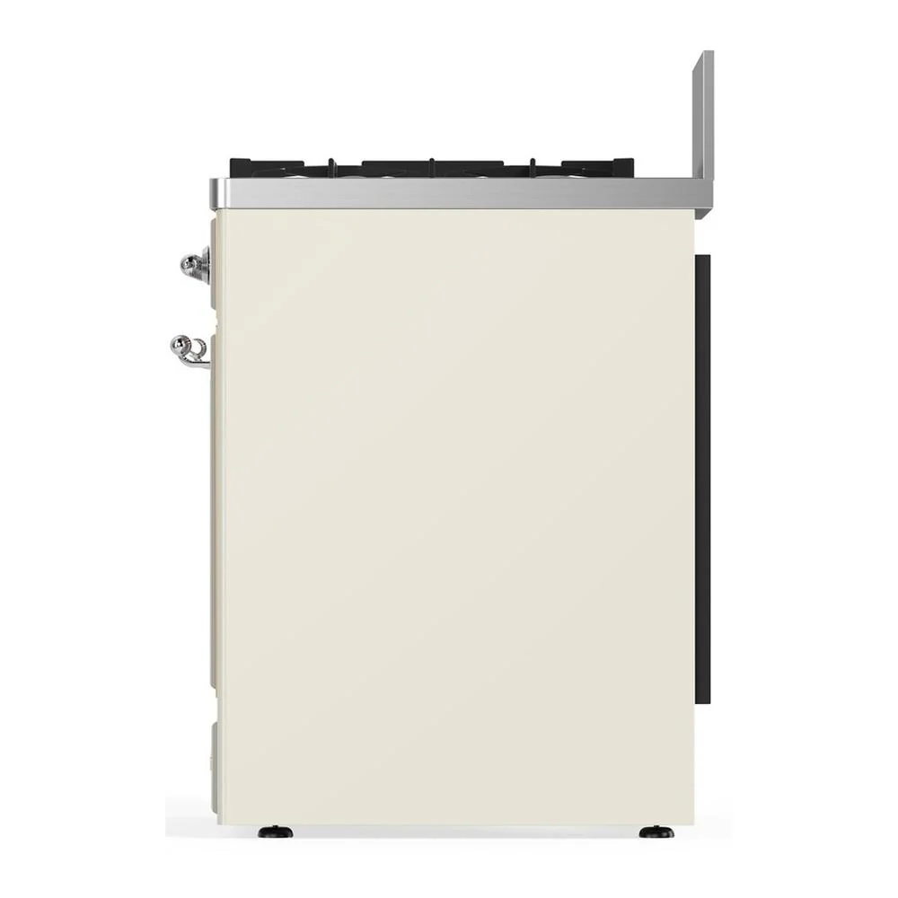 Ilve UM30QNR3AWC Ilve Um30Qnr3Awc Majestic Iii 30 Inch Dual Fuel Range With 5 Black Brass Burners, Dual Function Burner Up To 25,000 Btu (Natural Gas, Solid Door, Antique White, Chrome) - Image 5
