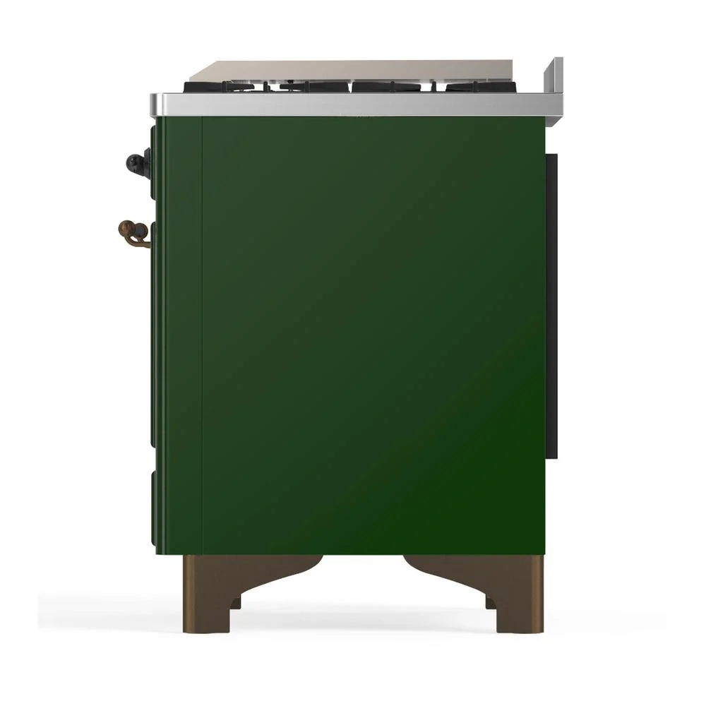 Ilve UM60FSQNR3EGB Ilve Um60Fsqnr3Egb Majestic Iii 60 Inch Dual Fuel Range With 7 Burners, Griddle And French Top, Dual Function Burner With Up To 25,000 Btu (Natural Gas, Solid Door, Emerald Green, Burnished) - Image 9