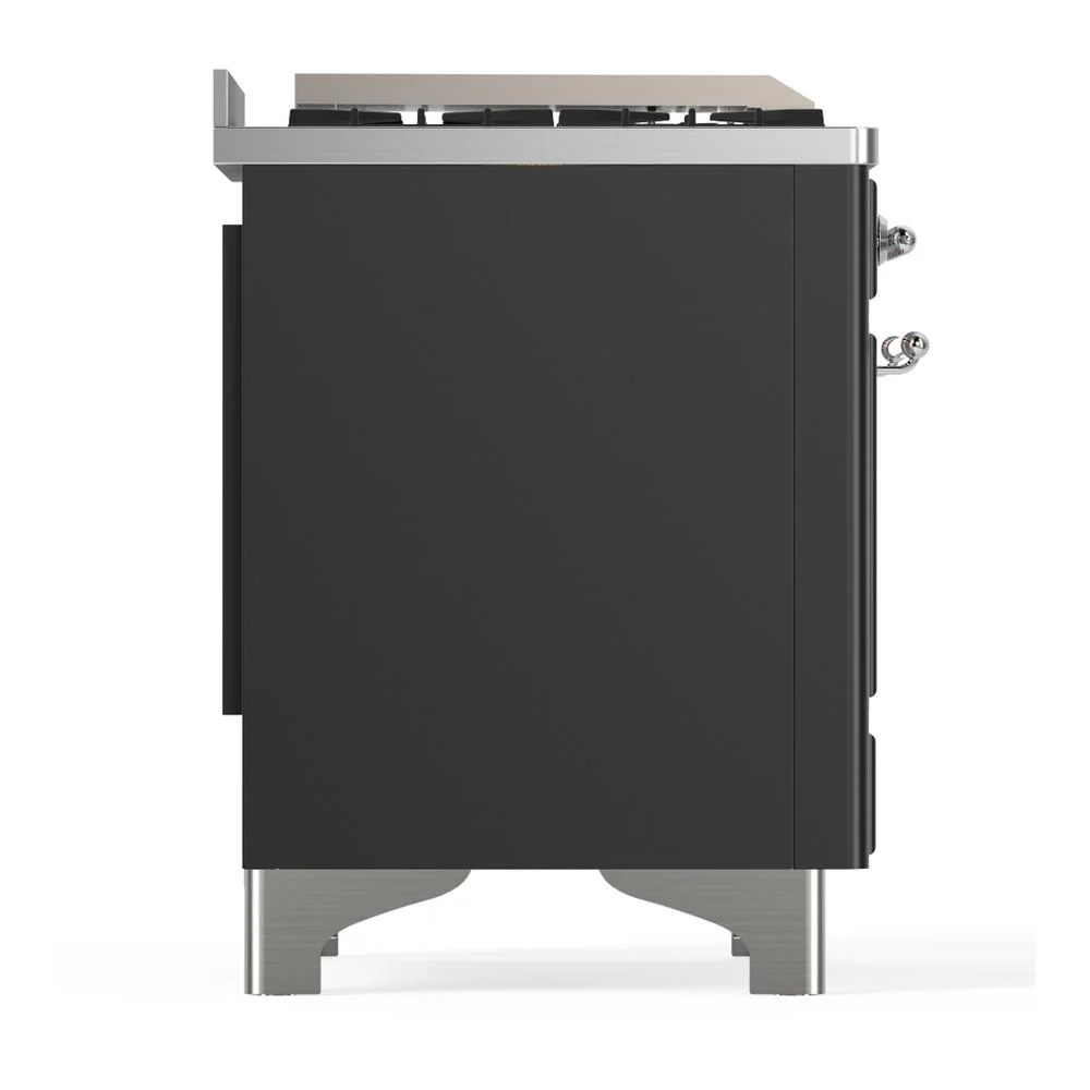 Ilve UM60FSQNR3MGC Ilve Um60Fsqnr3Mgc Majestic Iii 60 Inch Dual Fuel Range With 7 Burners, Griddle And French Top, Dual Function Burner With Up To 25,000 Btu (Natural Gas, Solid Door, Graphite Matte, Chrome) - Image 8