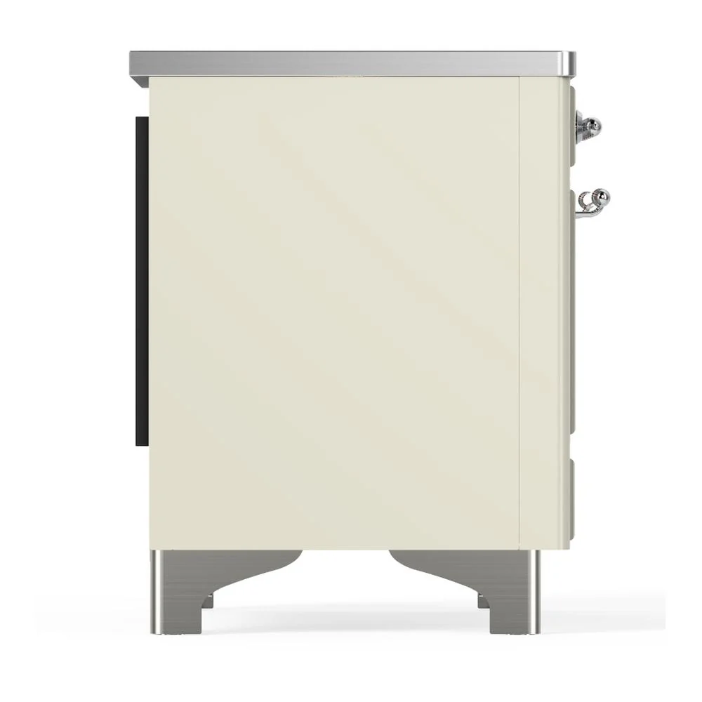 Ilve UMDIB40NR3AWC Ilve Umdib40Nr3Awc Majestic Iii 40 Inch Induction Range With 6 Elements, 3.82 Cu. Ft. Total Oven Capacity (Triple Glass Door, Antique White, Chrome) - Image 8