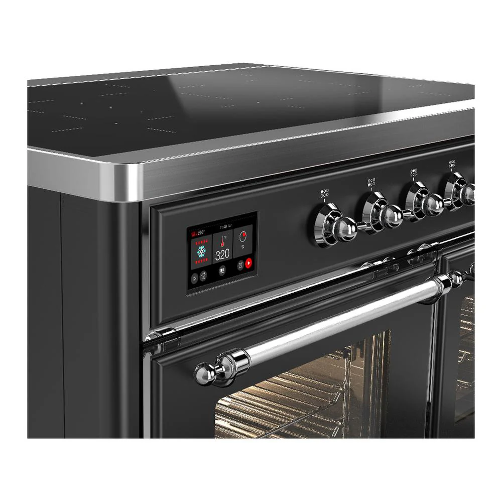 Ilve UMDIB40NR3MGC Ilve Umdib40Nr3Mgc Majestic Iii 40 Inch Induction Range With 6 Elements, 3.82 Cu. Ft. Total Oven Capacity (Triple Glass Door, Graphite Matte, Chrome) - Image 7