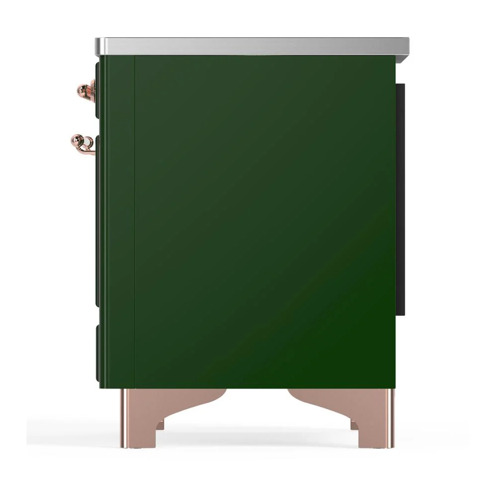 Ilve UMDIB40QNR3EGP Ilve Umdib40Qnr3Egp Majestic Iii 40 Inch Induction Range With 6 Elements, 3.82 Cu. Ft. Total Oven Capacity (Solid Door, Emerald Green, Copper) - Image 9